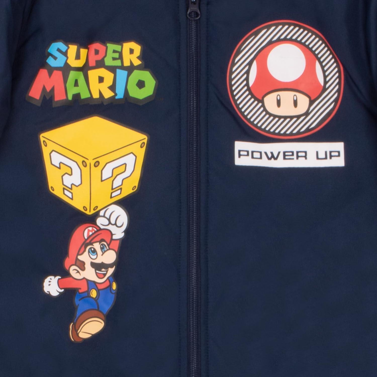 Chaqueta Bomber Varsity Super Mario Bros Niños Azul Talla 6/7