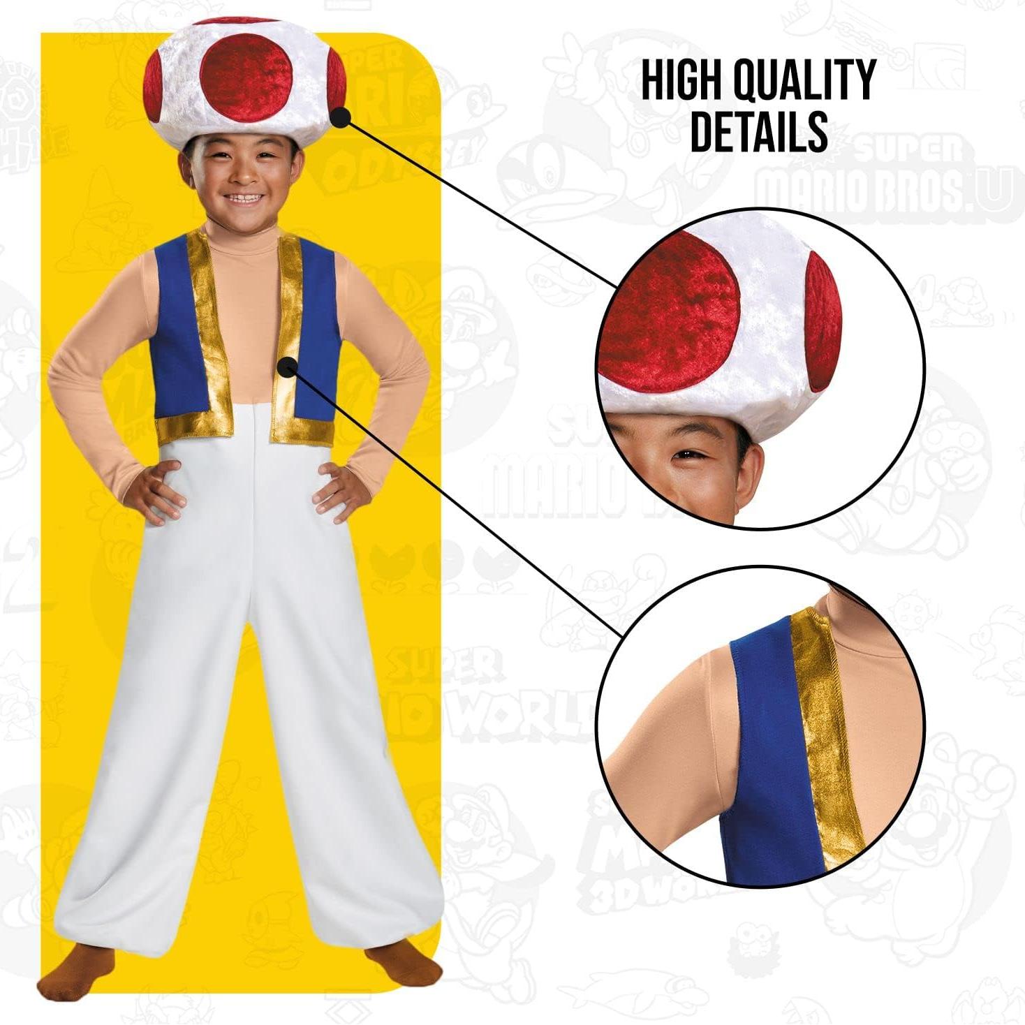 Disfraz Deluxe Toad Super Mario Bros. 10-12 años