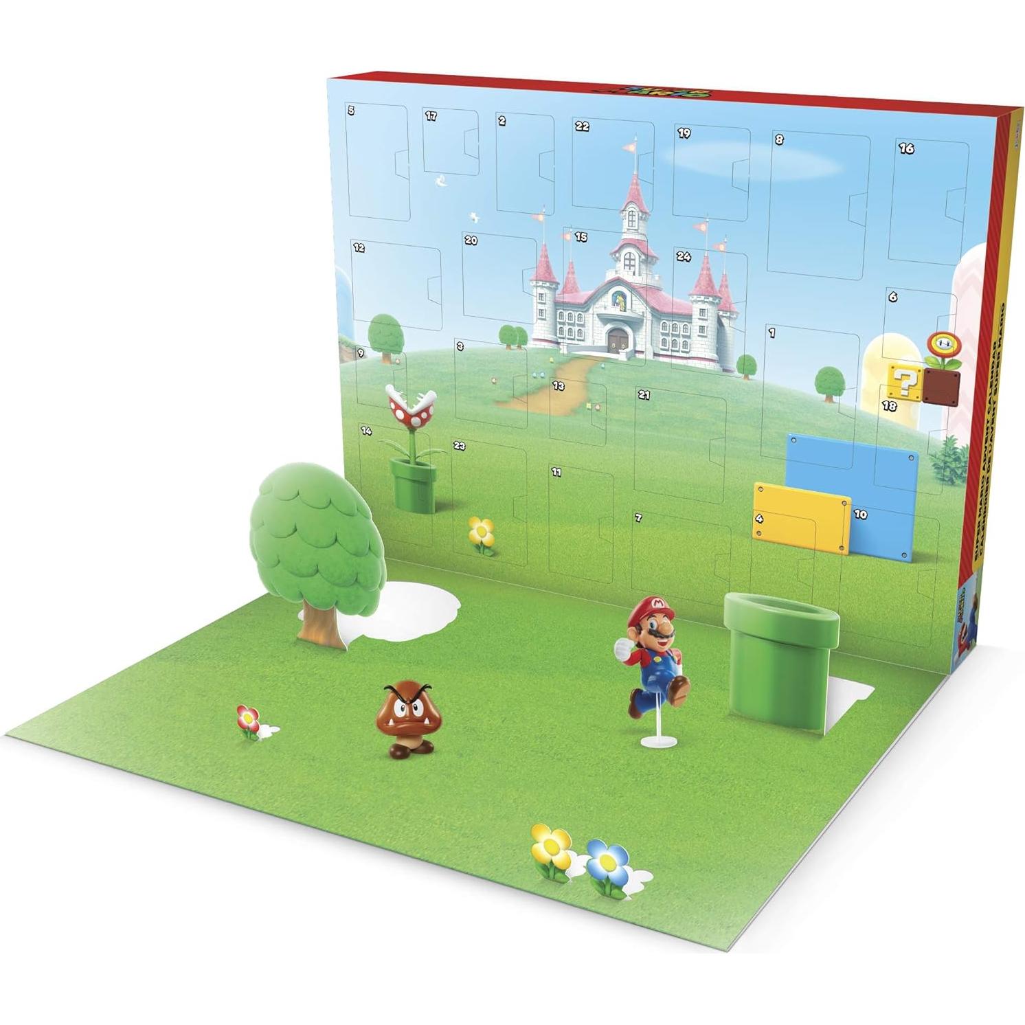 Calendario de Adviento Super Mario Nintendo con 24 Figuras y Accesorios