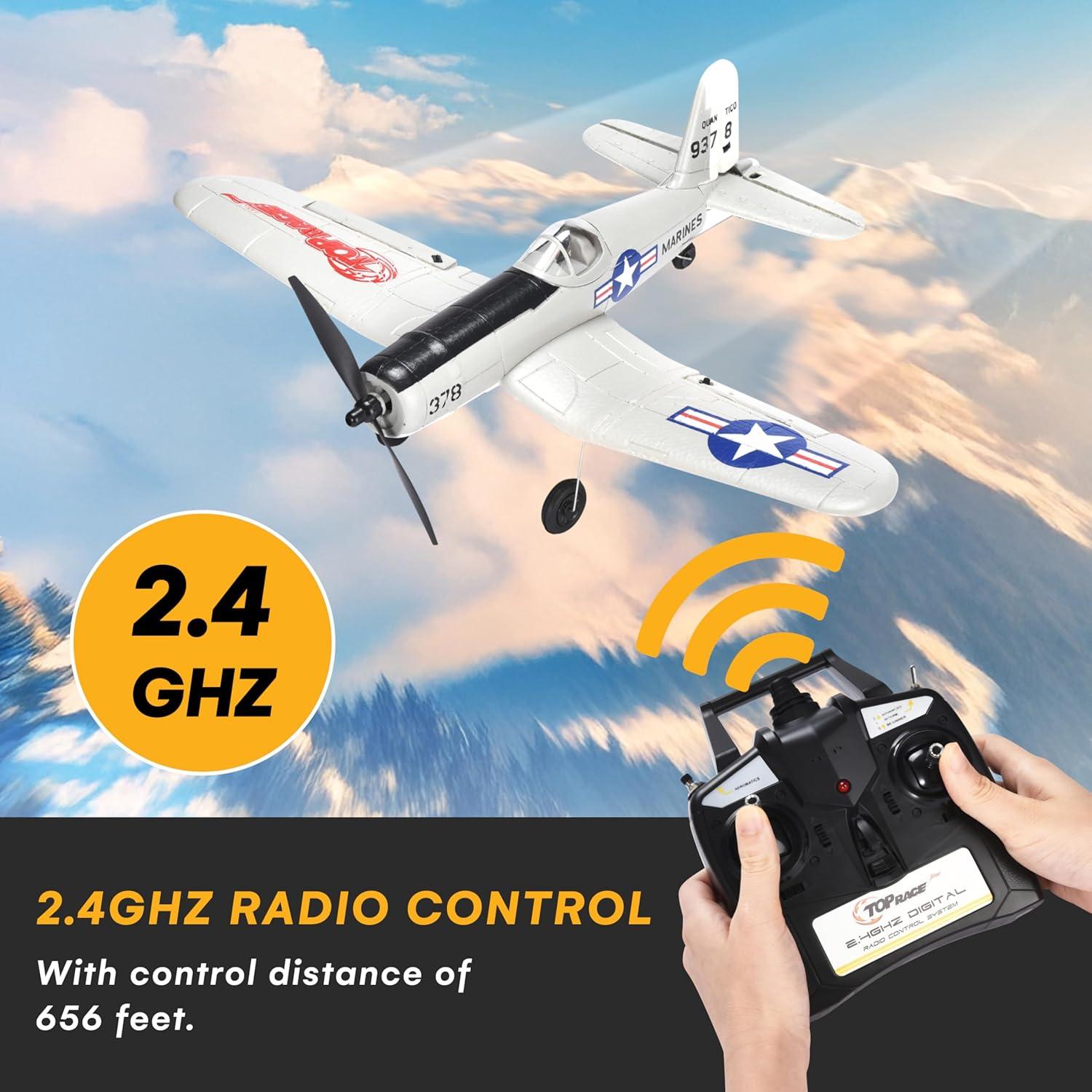 Avión RC Top Race Cessna P51 Mustang 4 Canales 40x30x11cm