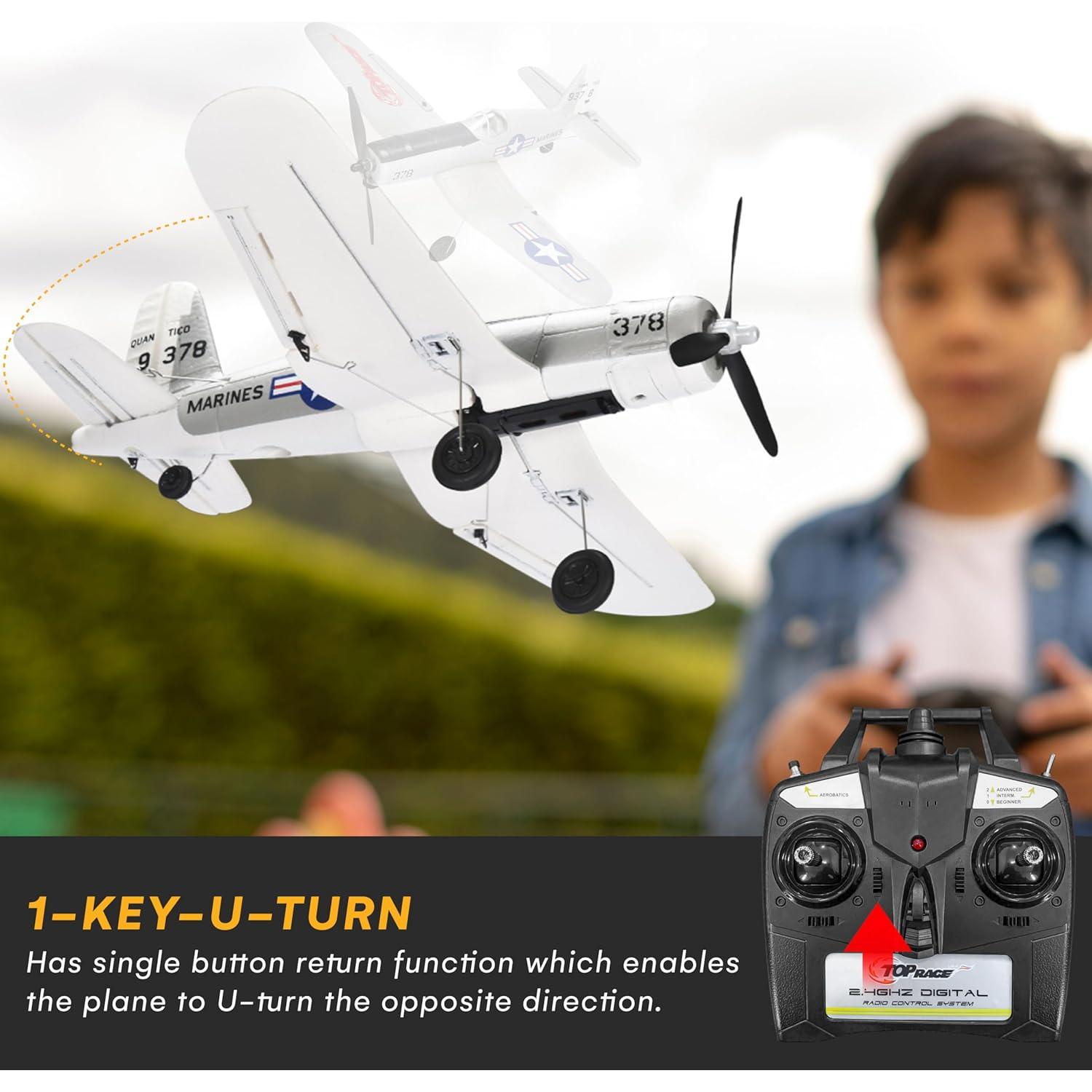 Avión RC Top Race Cessna P51 Mustang 4 Canales 40x30x11cm