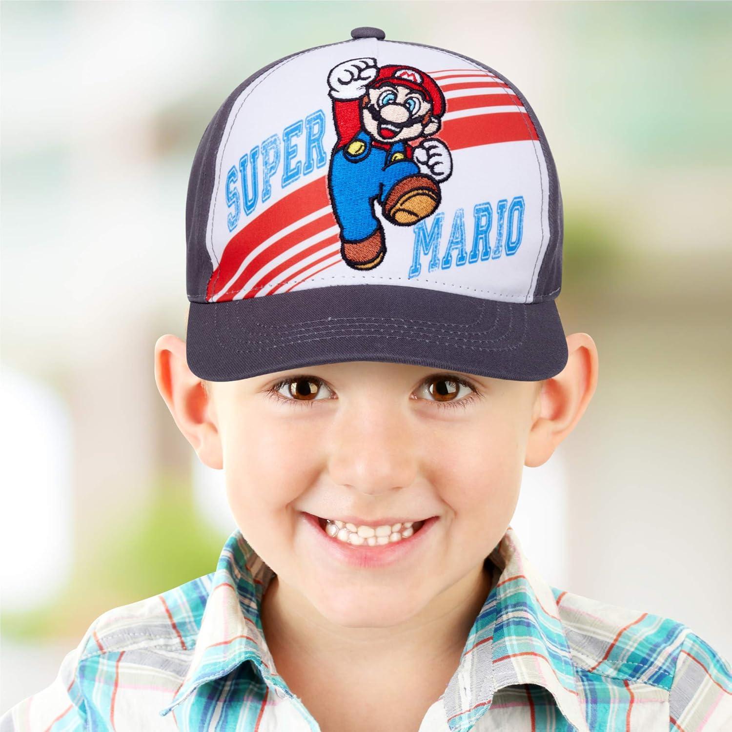 Gorra de béisbol Nintendo Super Mario 3D para niños 4-7 años