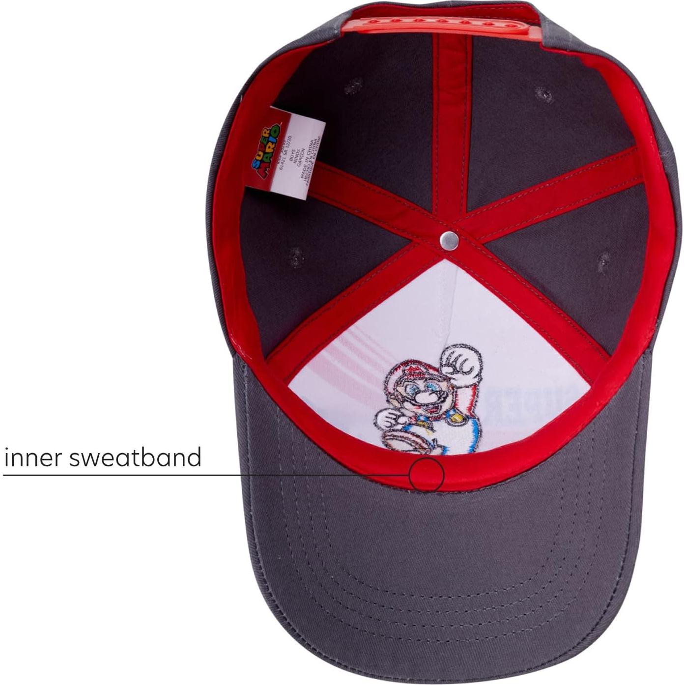 Gorra de béisbol Nintendo Super Mario 3D para niños 4-7 años