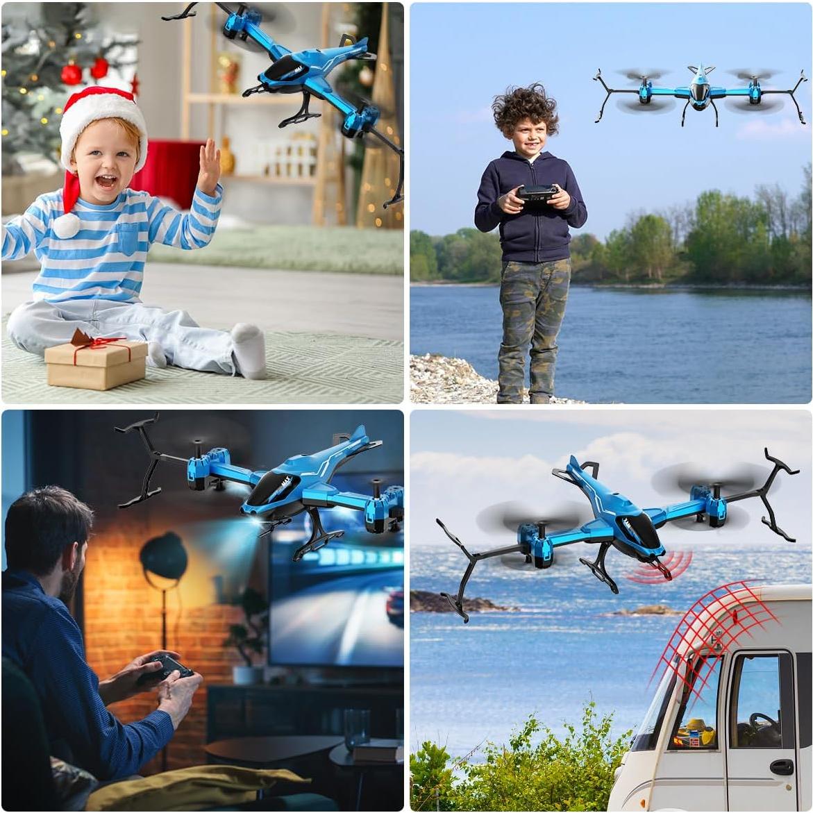 Helicóptero RC VATOS LH-X73 2.4G con Luz LED y Voltereta 360°