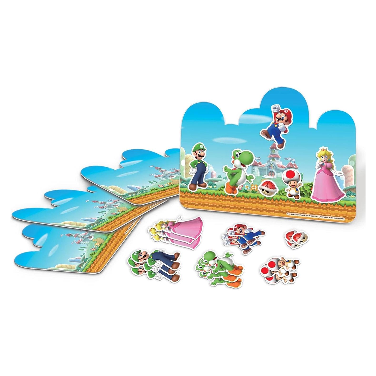 Kit de Manualidades Amscan Super Mario - 4 Piezas y 24 Stickers