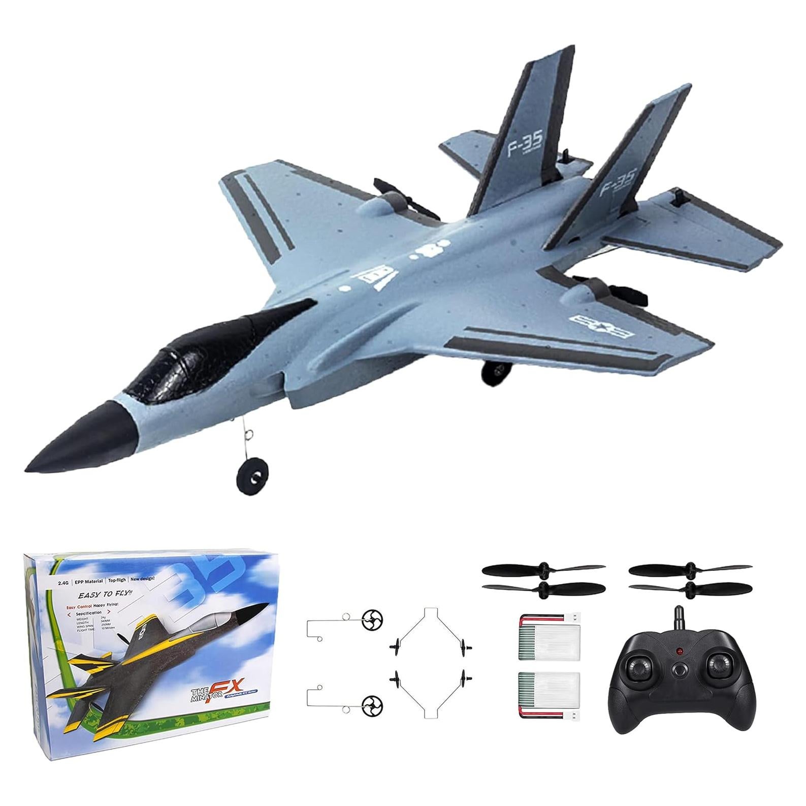 Avión RC Eayaele F-35 Control Remoto 34.14x8cm Gris