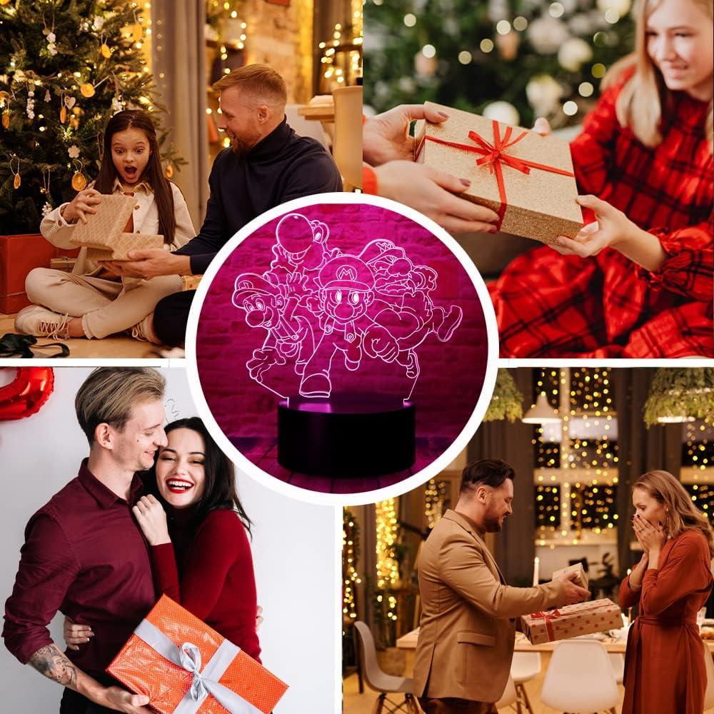 Lámpara de Mesa LED 3D Junnire Super Mario Multicolor