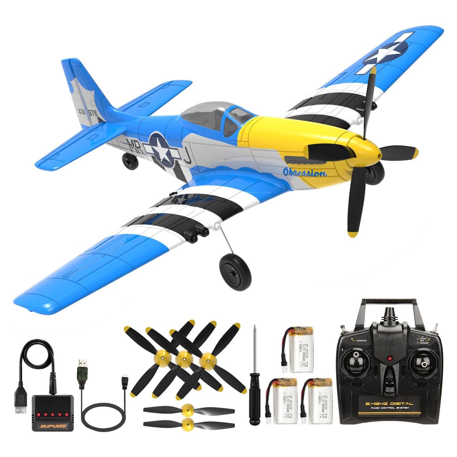 Avián RC ANTSIR P51 Mustang 4 Canales para Principiantes