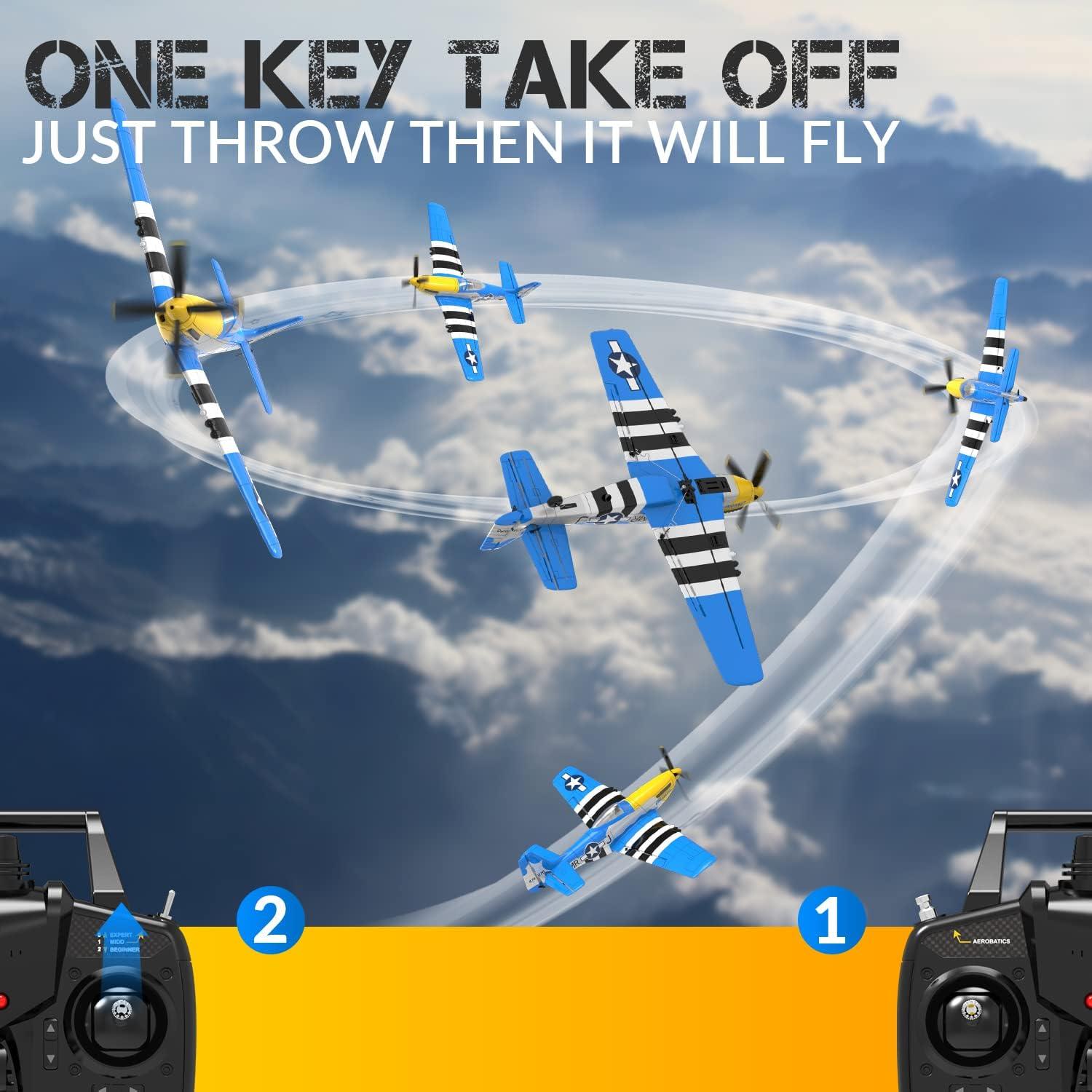 Avián RC ANTSIR P51 Mustang 4 Canales para Principiantes