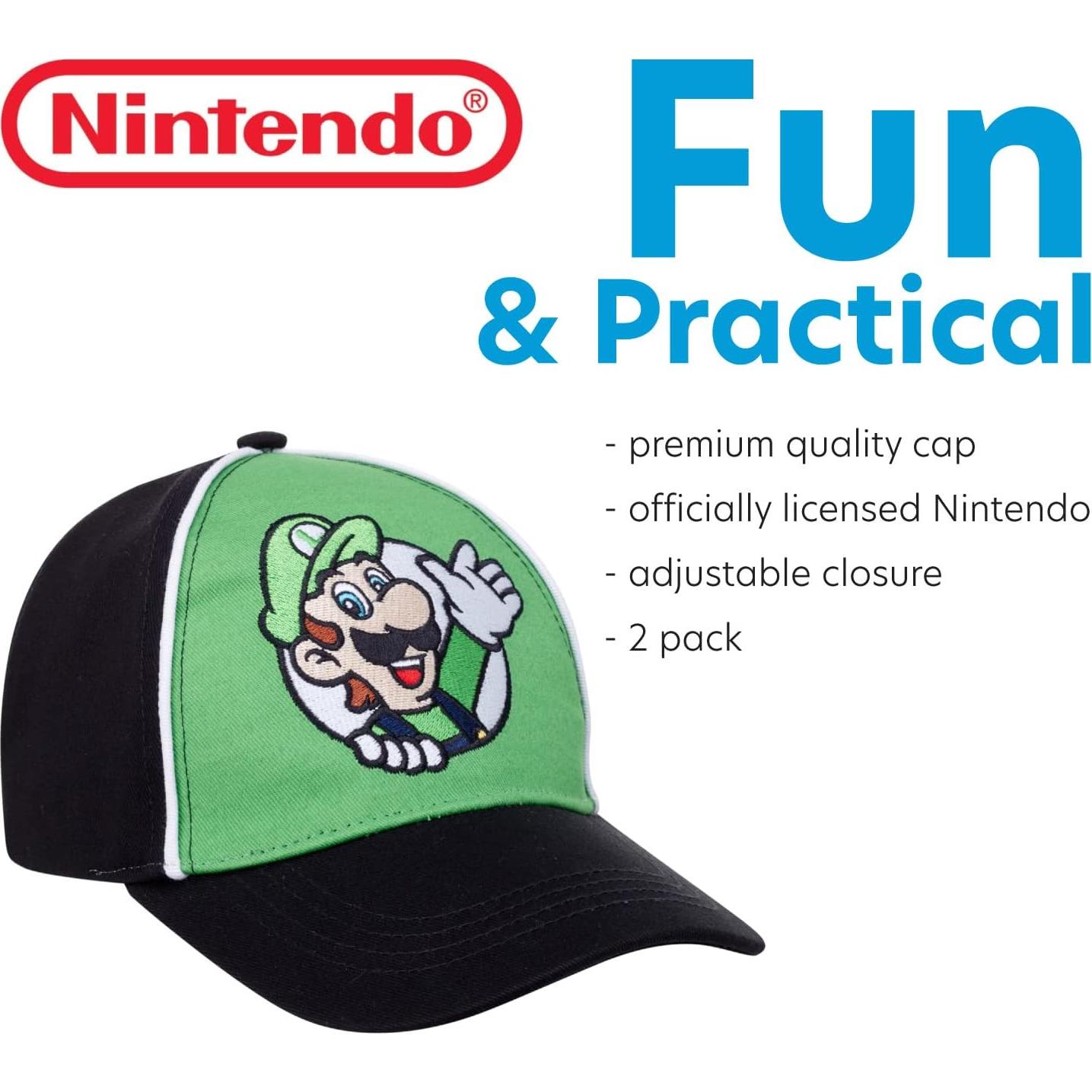 Gorra de béisbol Nintendo Super Mario para niños 4-7 años