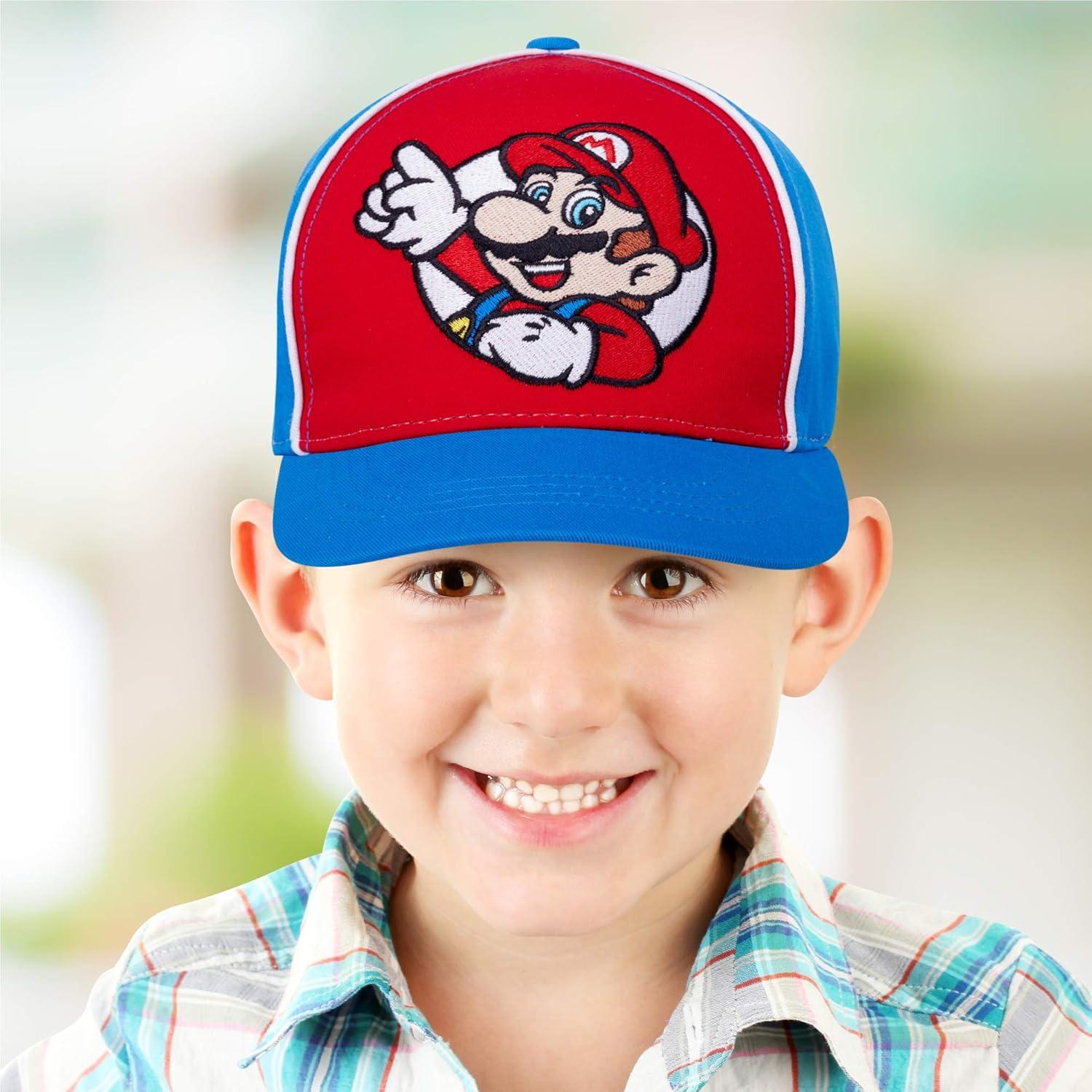 Gorra de béisbol Nintendo Super Mario para niños 4-7 años