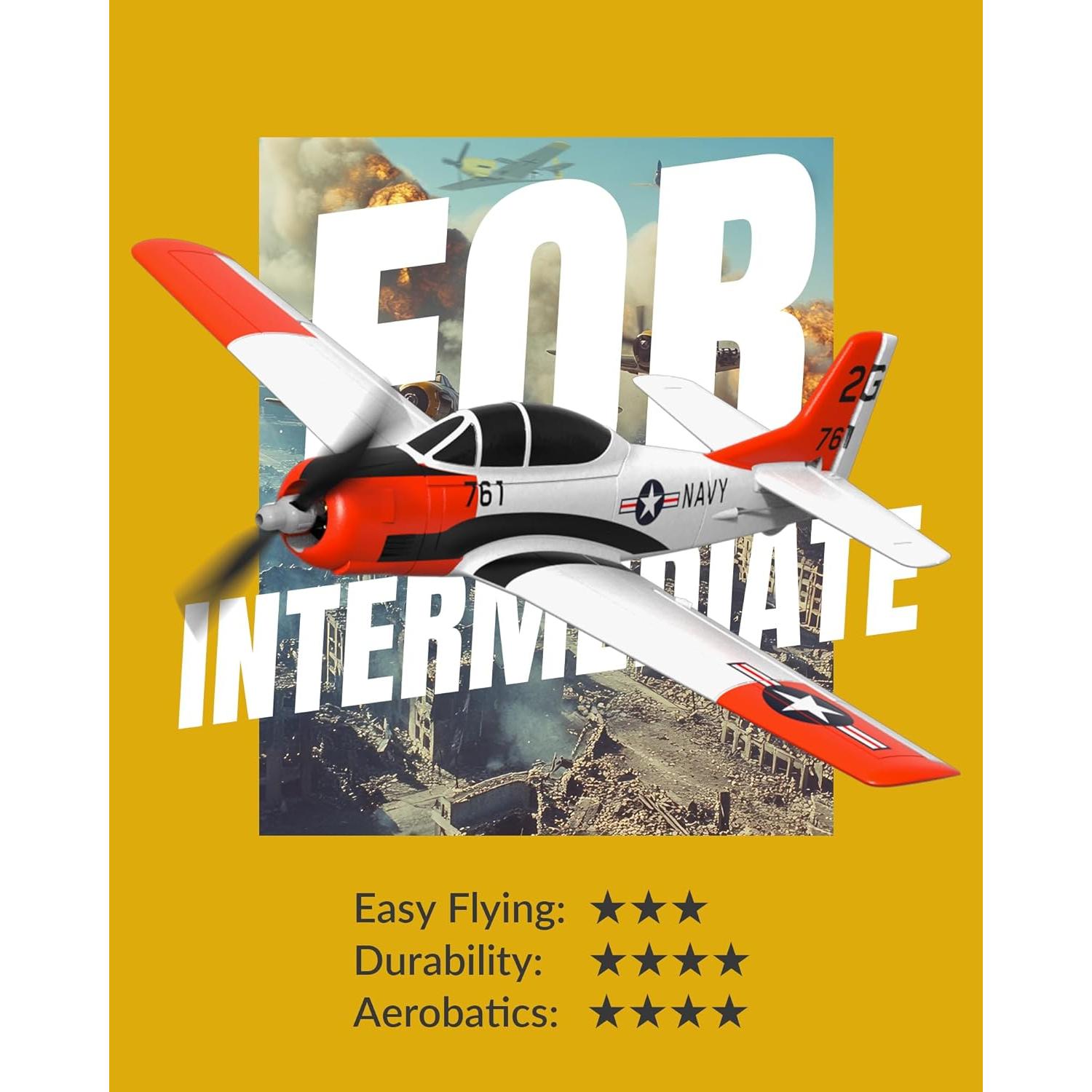 Avión RC Volantex T28 Trojan 4CH con Xpilot 0,67kg