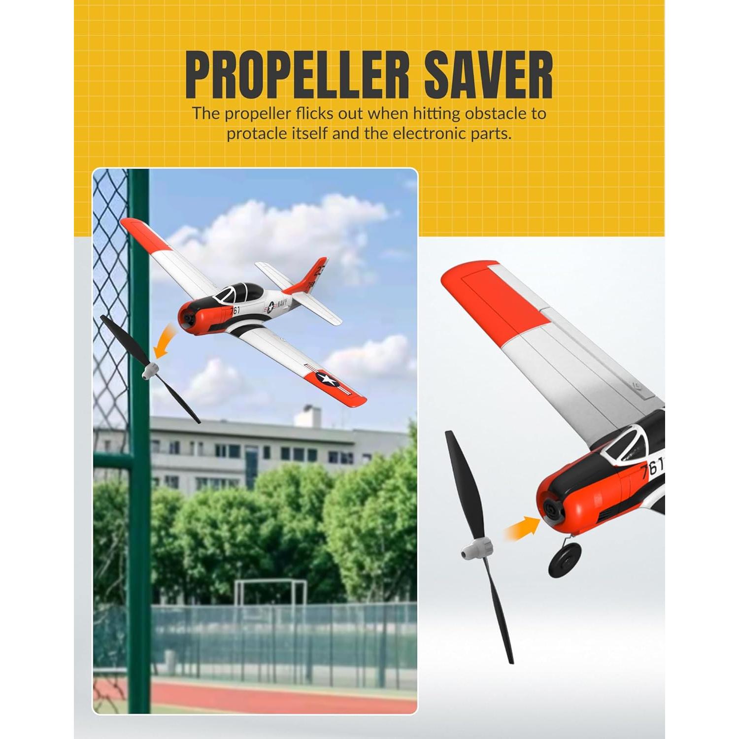 Avión RC Volantex T28 Trojan 4CH con Xpilot 0,67kg