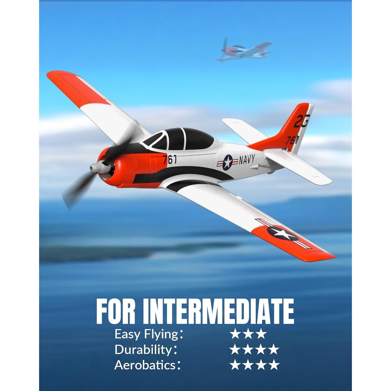 Avión RC Volantex T28 Trojan 4CH con Xpilot 0,67kg