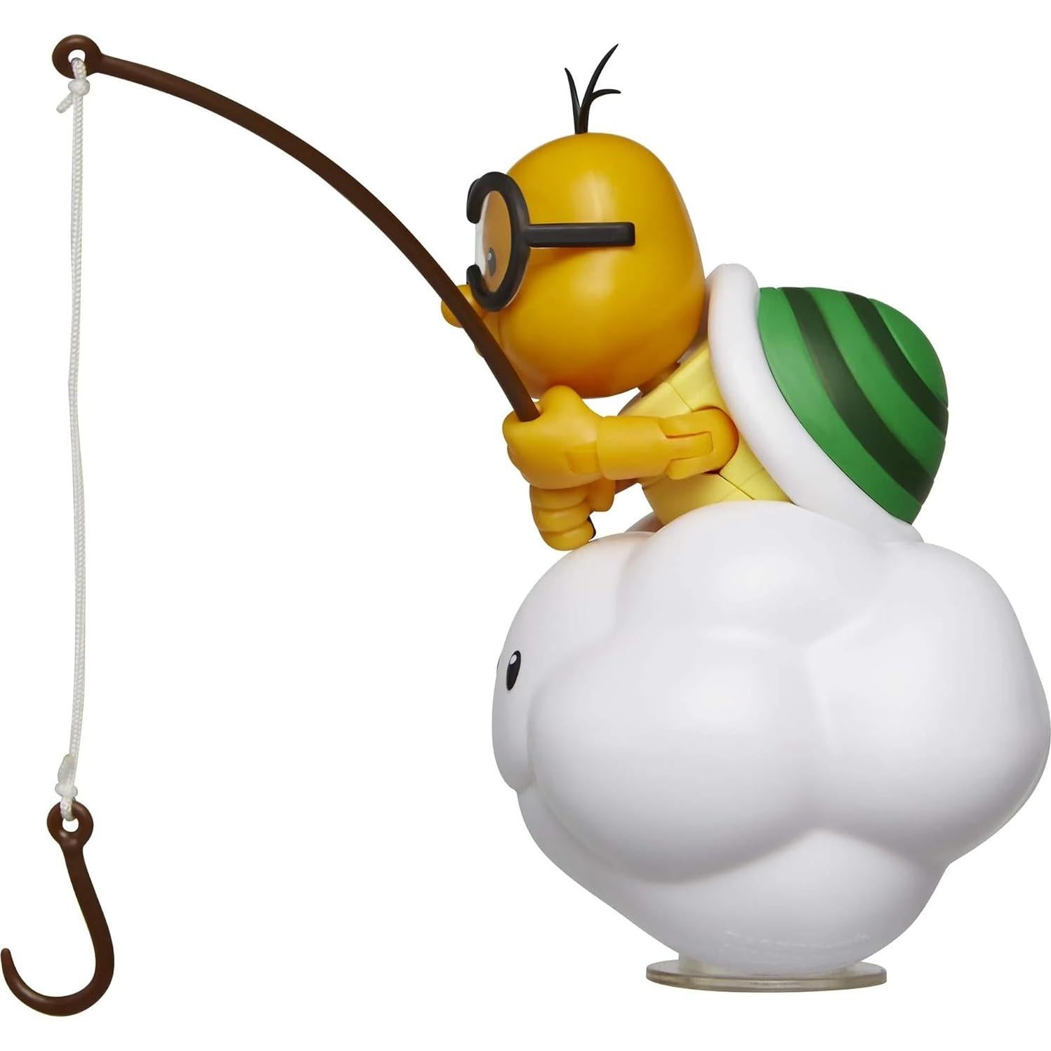 Figura Articulada Nintendo Super Mario Lakitu 10 cm con Caña