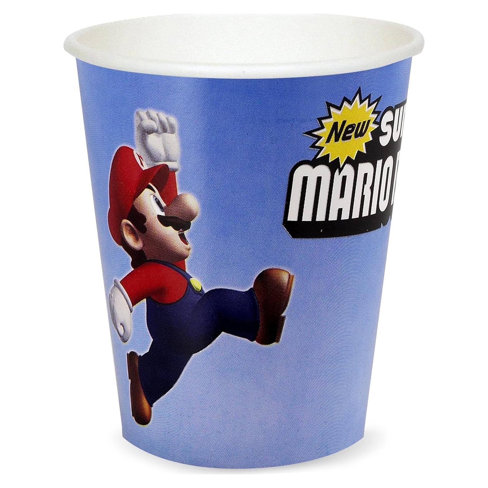 Tazas de Papel Super Mario 8 Unidades 266 ml Party Destination