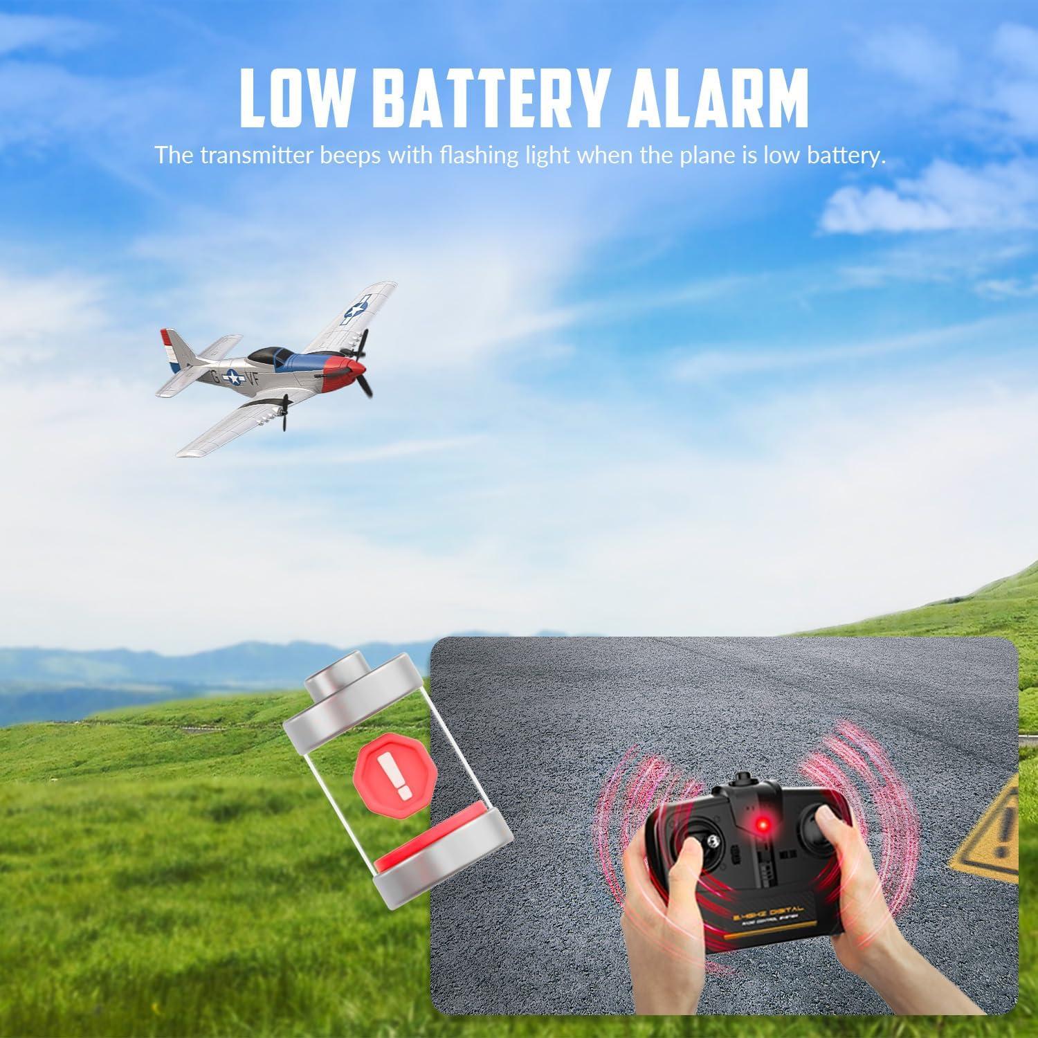 Avión RC VOLANTEXRC P-51D Mustang 3 Canales 6 Ejes