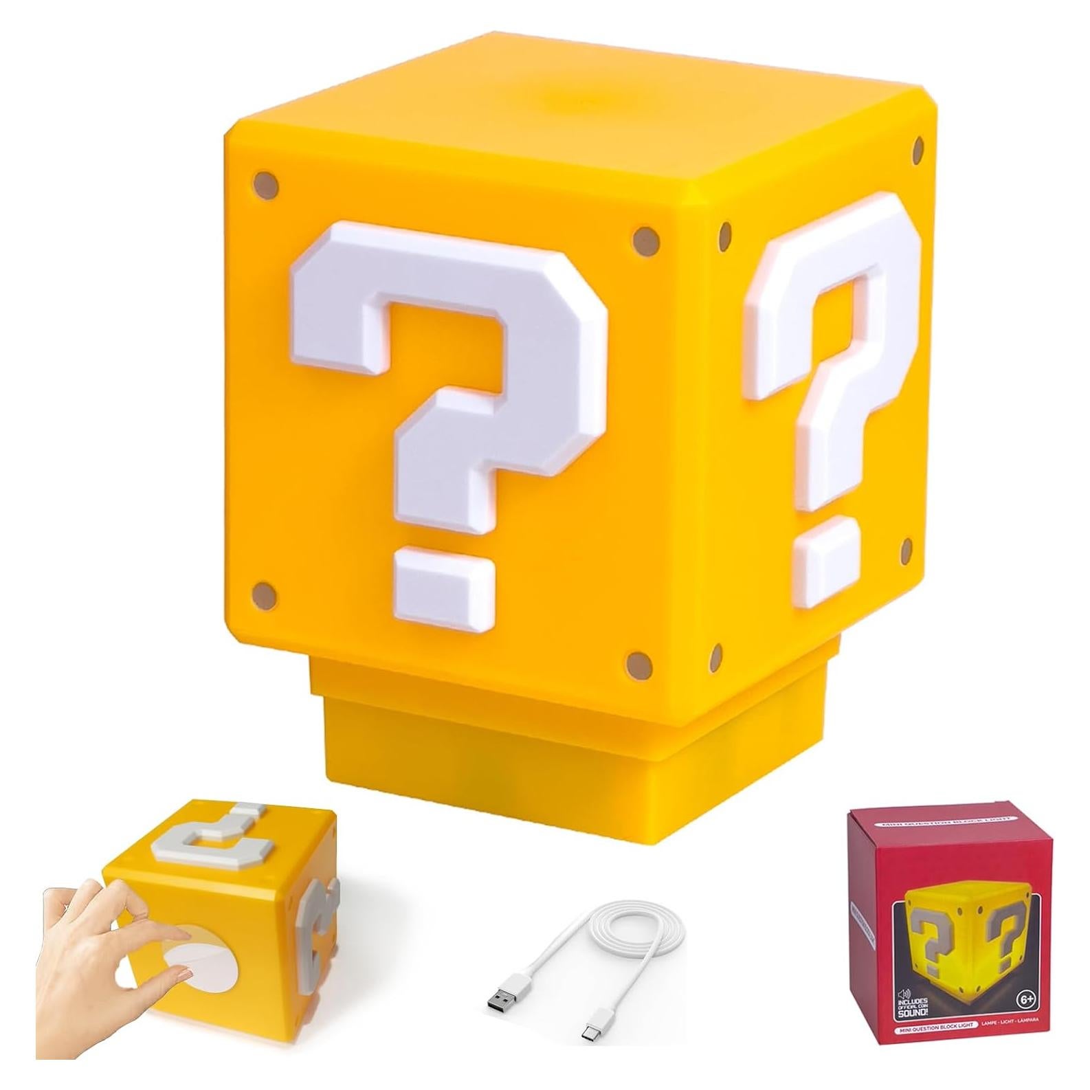 Luz Nocturna Super Bros TNOKDY USB con Sonido Icónico