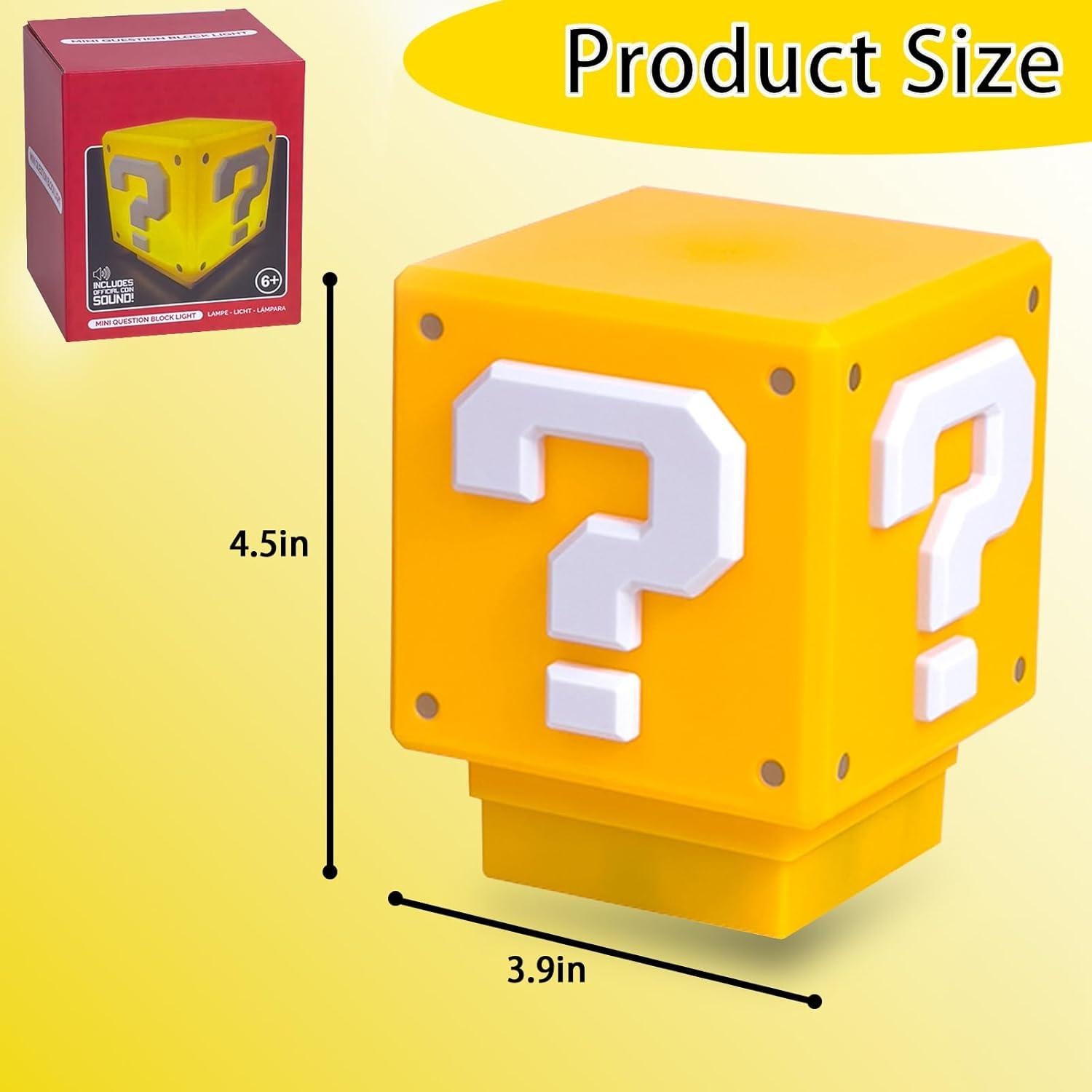 Luz Nocturna Super Bros TNOKDY USB con Sonido Icónico