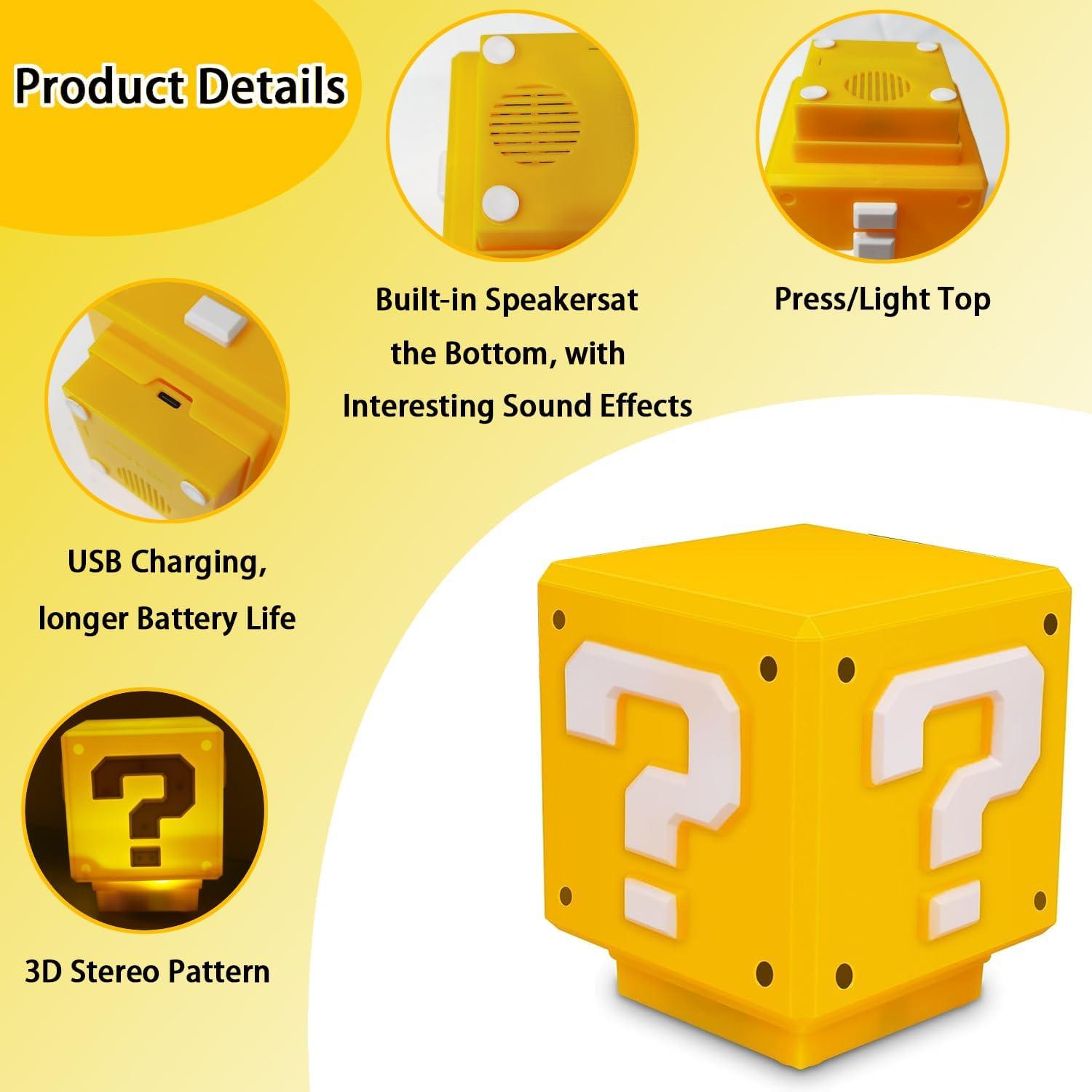 Luz Nocturna Super Bros TNOKDY USB con Sonido Icónico