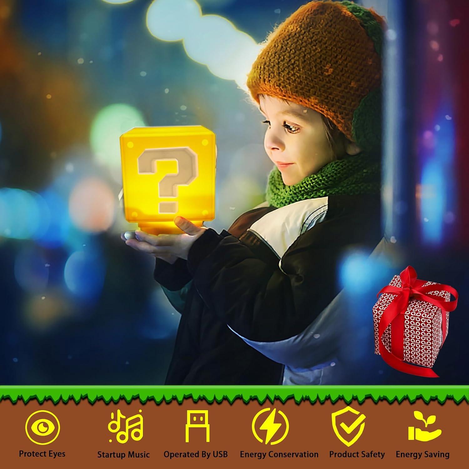 Luz Nocturna Super Bros TNOKDY USB con Sonido Icónico