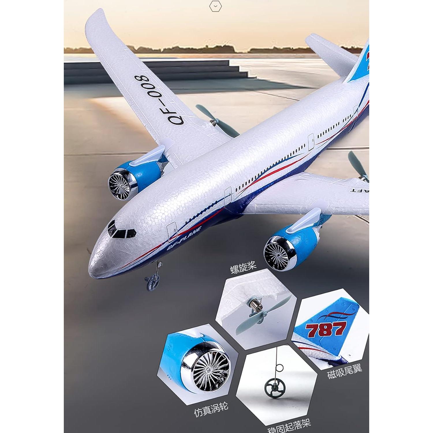 Avión RC OTSTOY 787 Dreamliner 550mm 3 Canales Listo para Volar