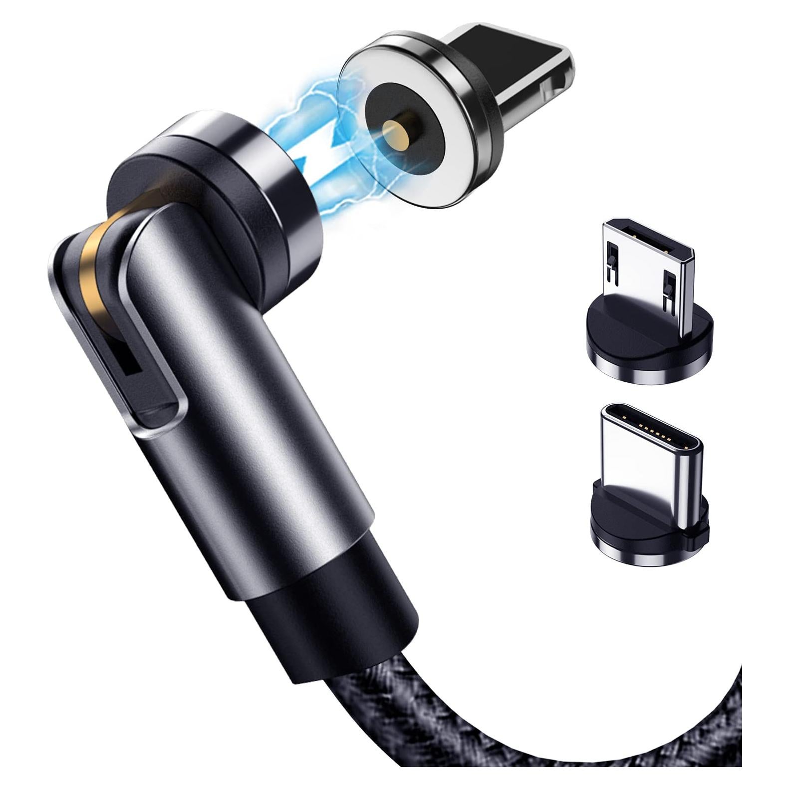 Cable de Carga Magnético Terasako 5-Pack 0.91-3.05 m Negro