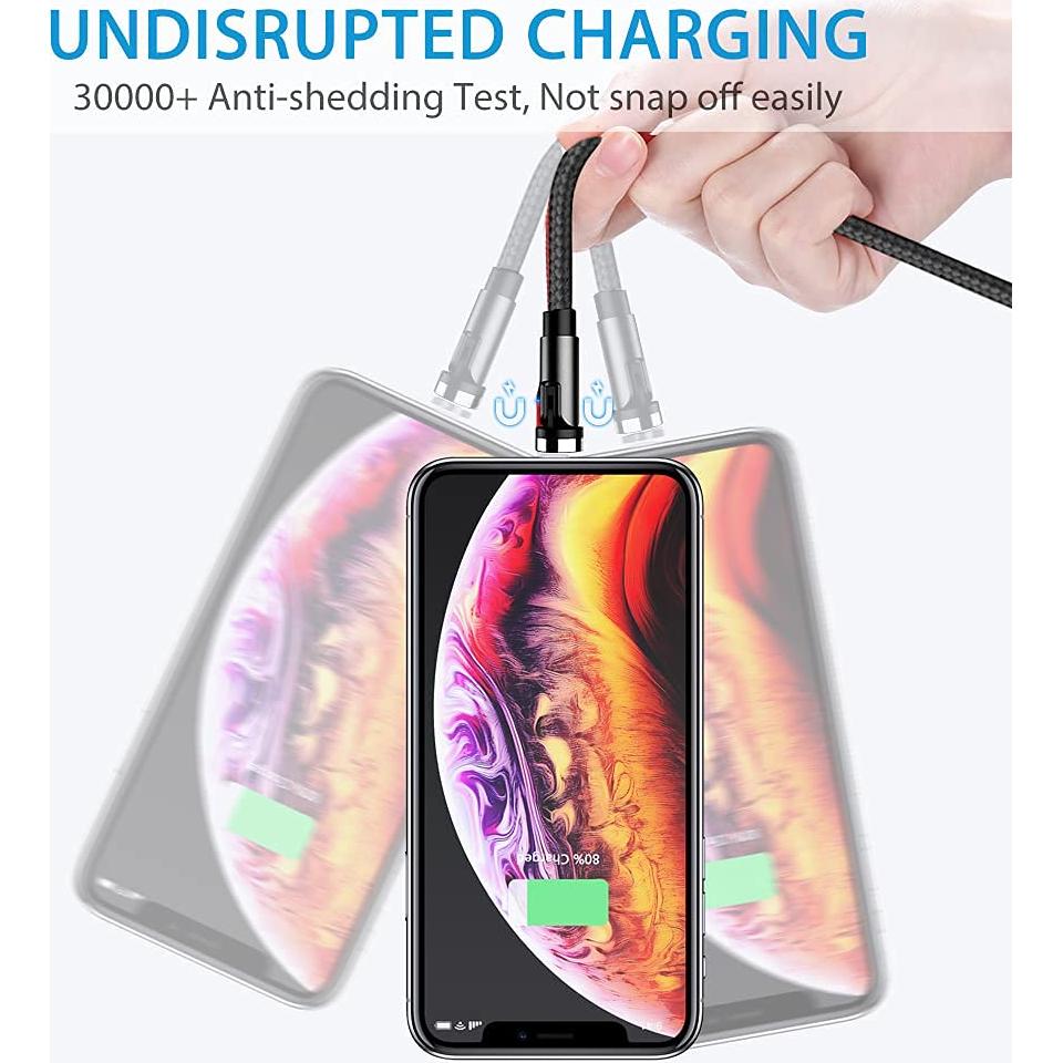 Cable de Carga Magnético Terasako 5-Pack 0.91-3.05 m Negro