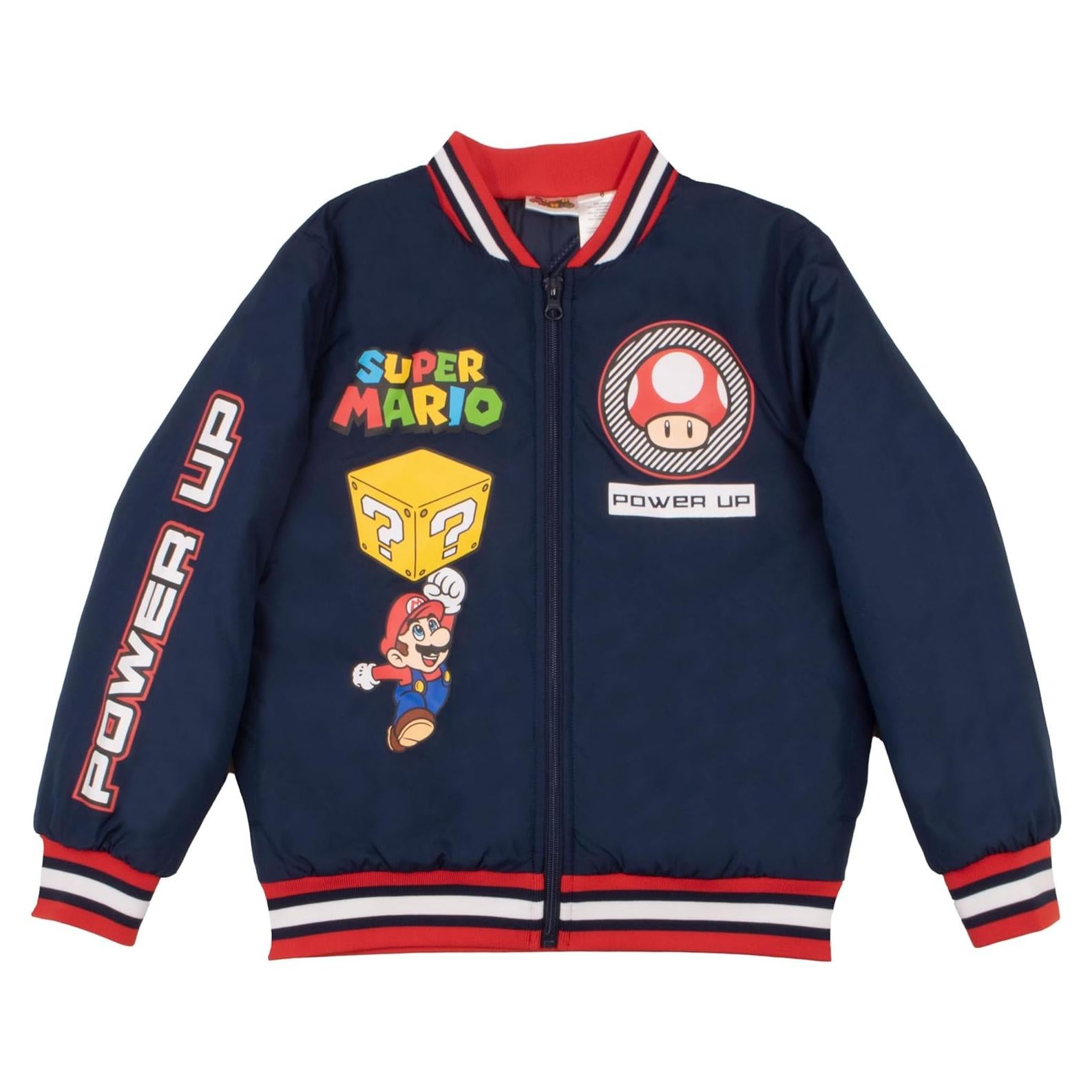 Chaqueta Bomber Varsity Super Mario Bros Nintendo Niños 8