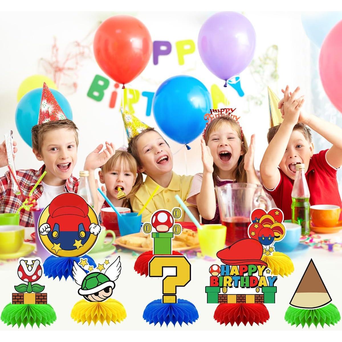 Centros de Mesa de Panal Super Hermano - 8 Piezas Decorativas