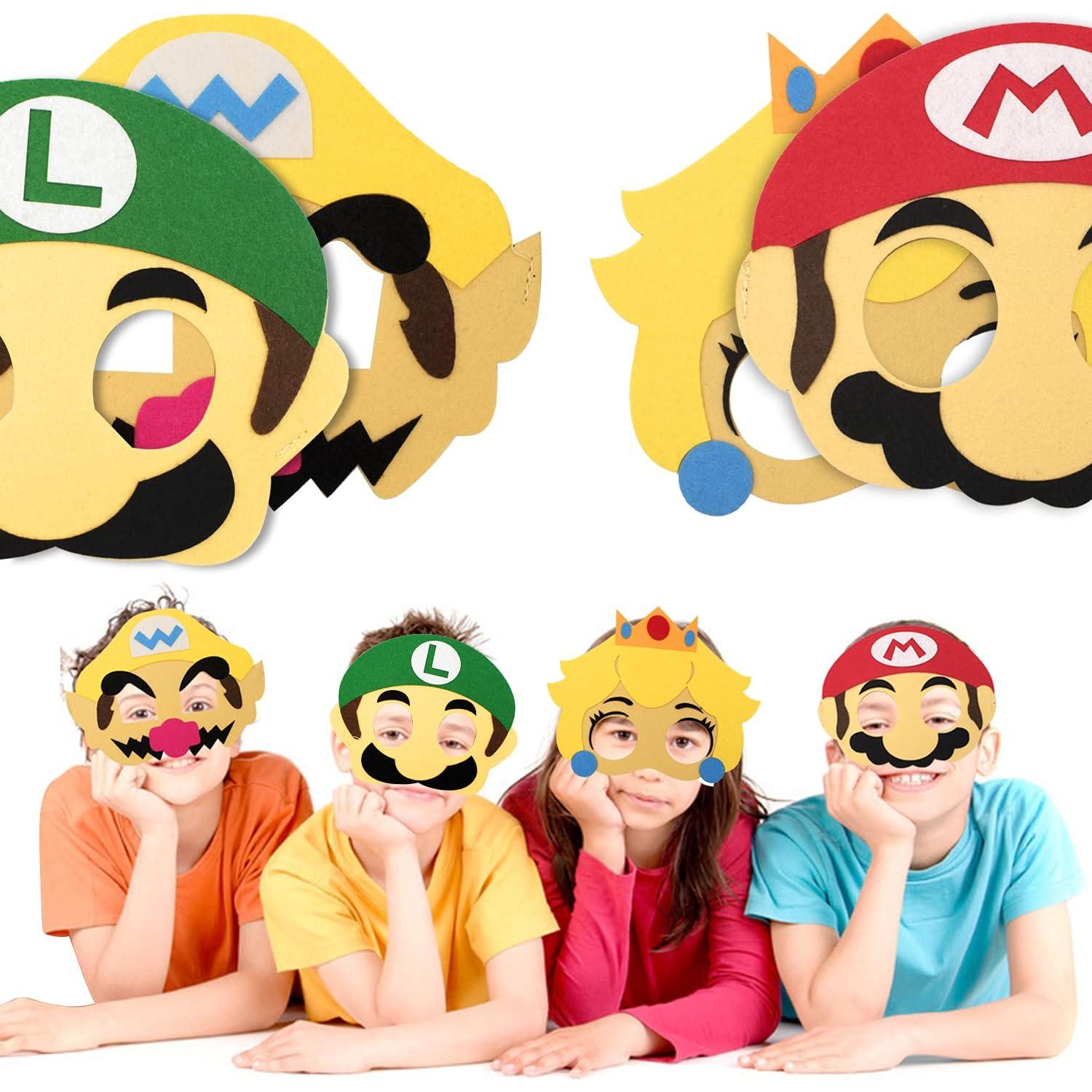 12 Máscaras de Fieltro para Niños Corpower - Fiesta y Cumpleaños