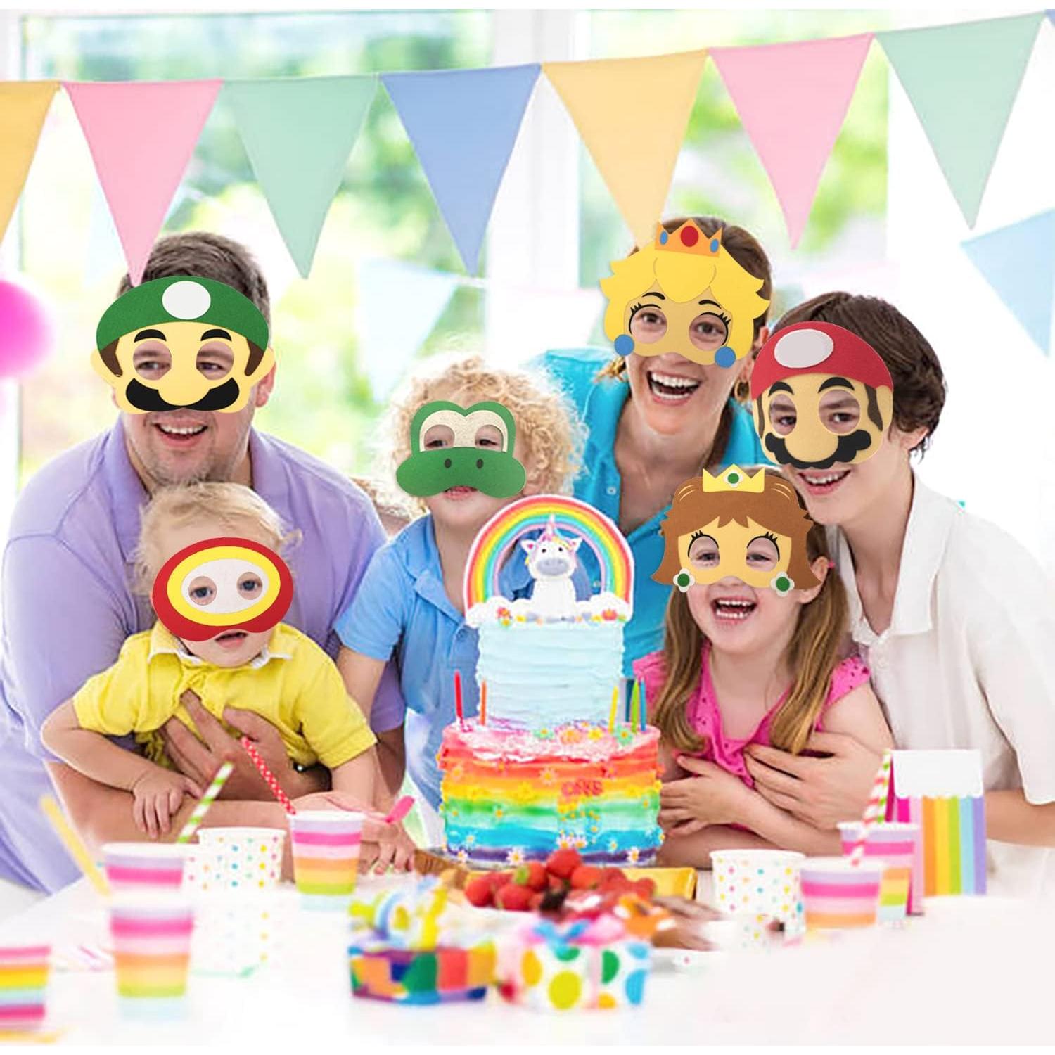 12 Máscaras de Fieltro para Niños Corpower - Fiesta y Cumpleaños