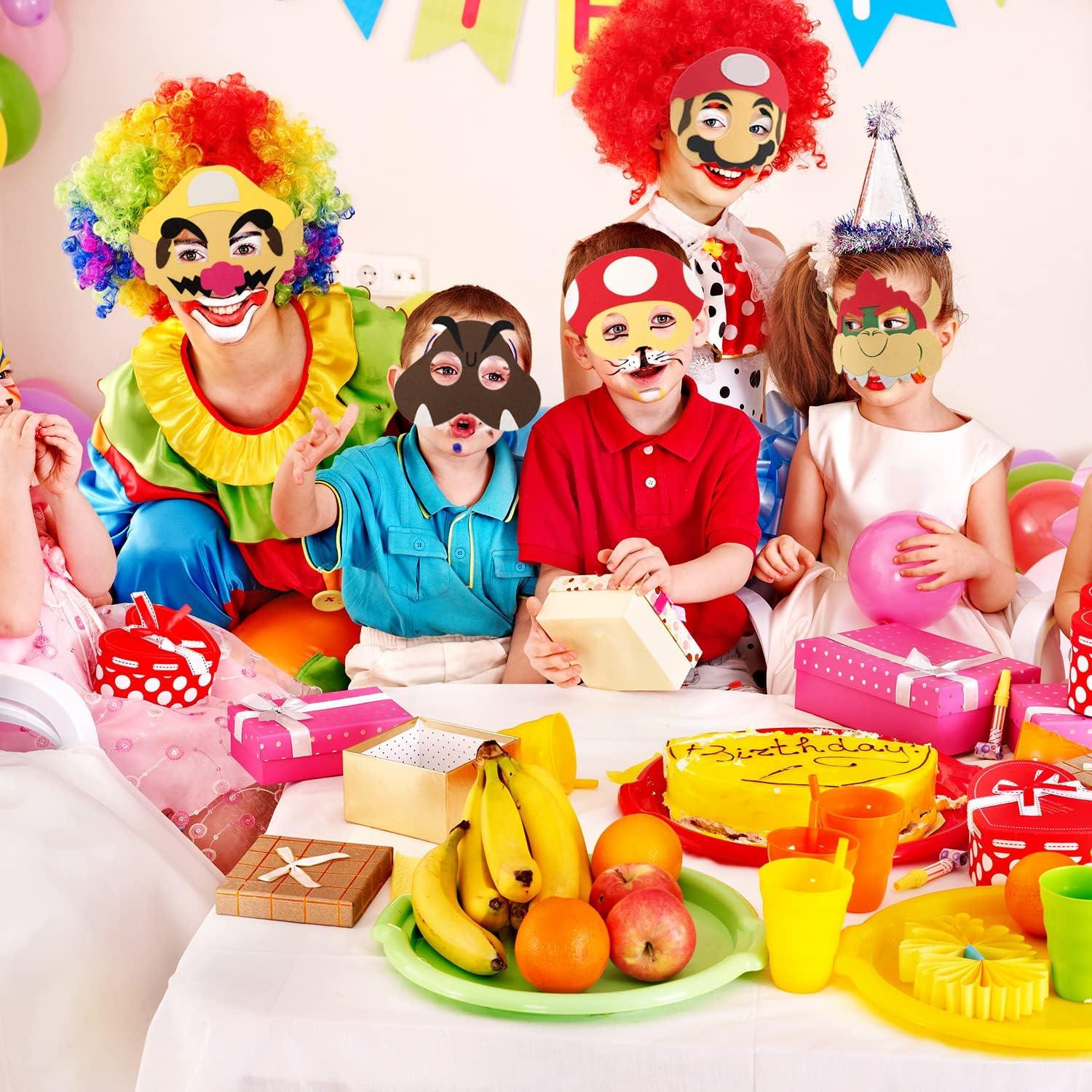 12 Máscaras de Fieltro para Niños Corpower - Fiesta y Cumpleaños