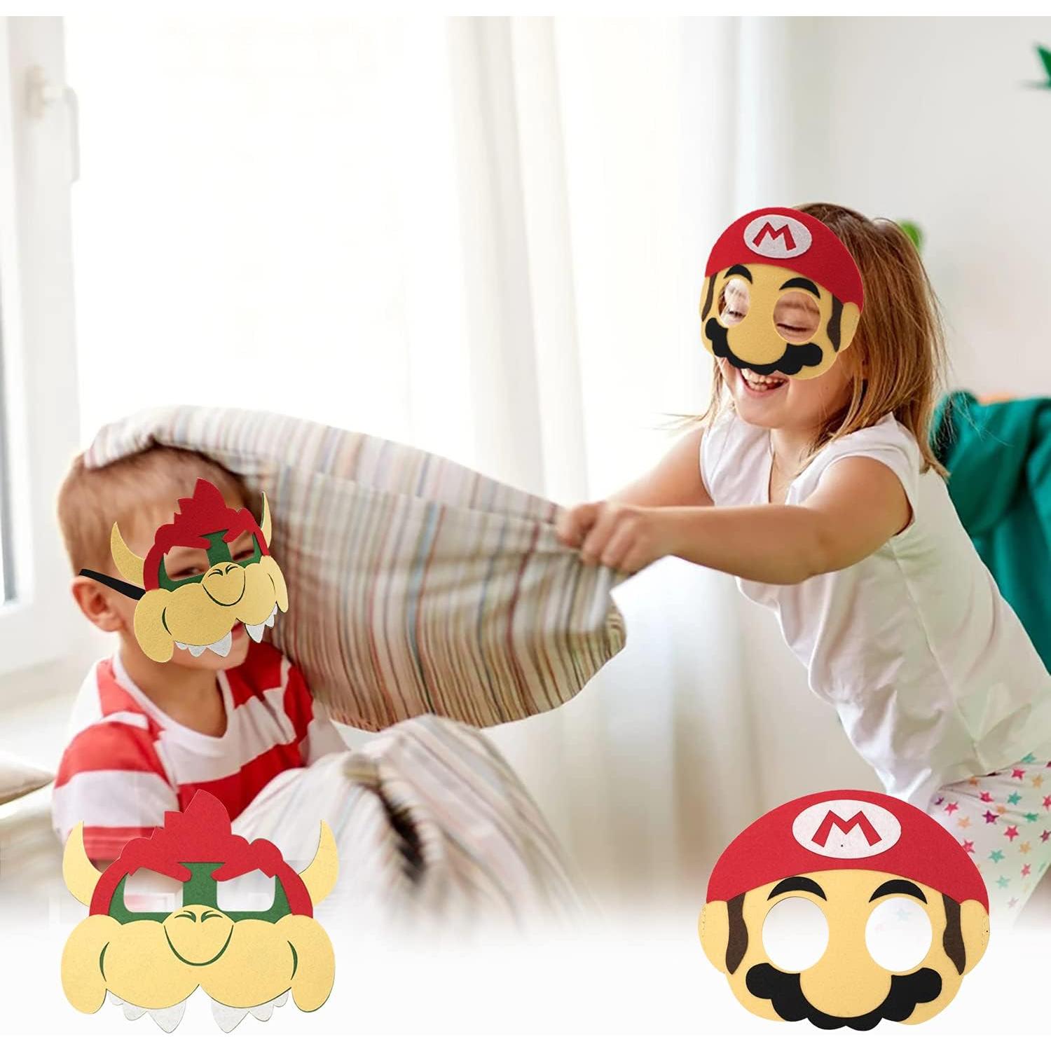 12 Máscaras de Fieltro para Niños Corpower - Fiesta y Cumpleaños