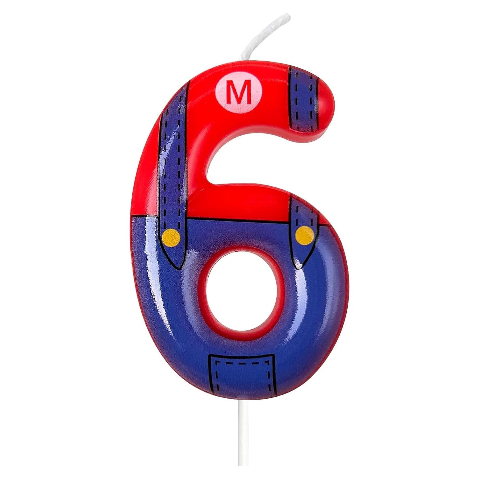 Velas de Cumpleaños Rojas y Azules WQINX - 6 Unidades