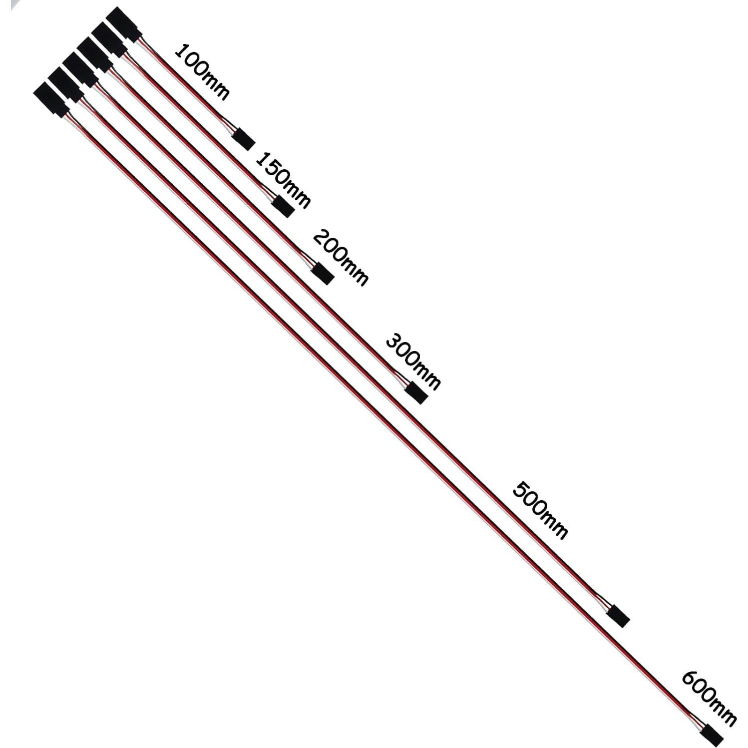 Cable de extensión de servo 3 pines Nvwadayu JR hembra a macho