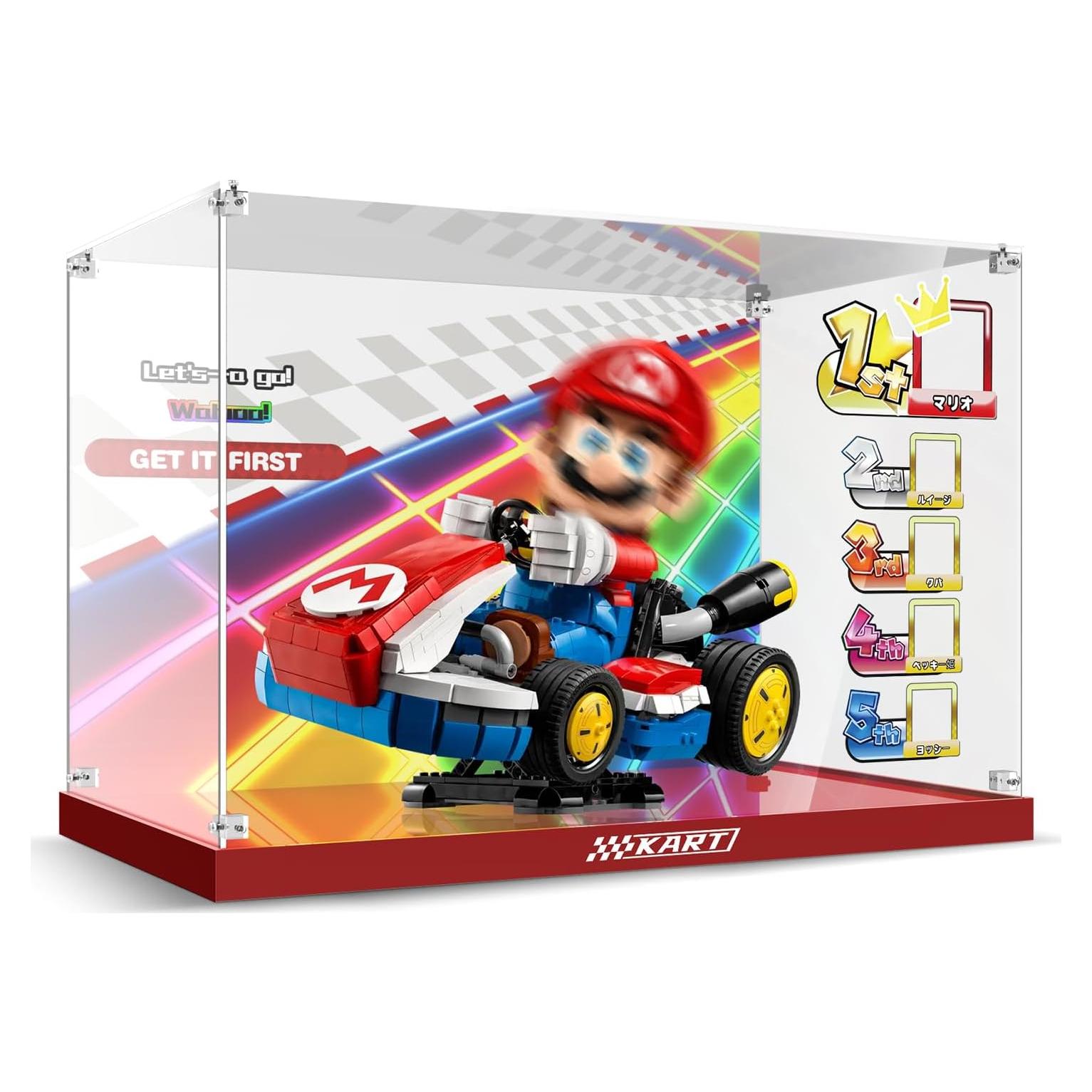 Caja de Exhibición Acrílica NAOCARD para Lego 72037 Mario Kart