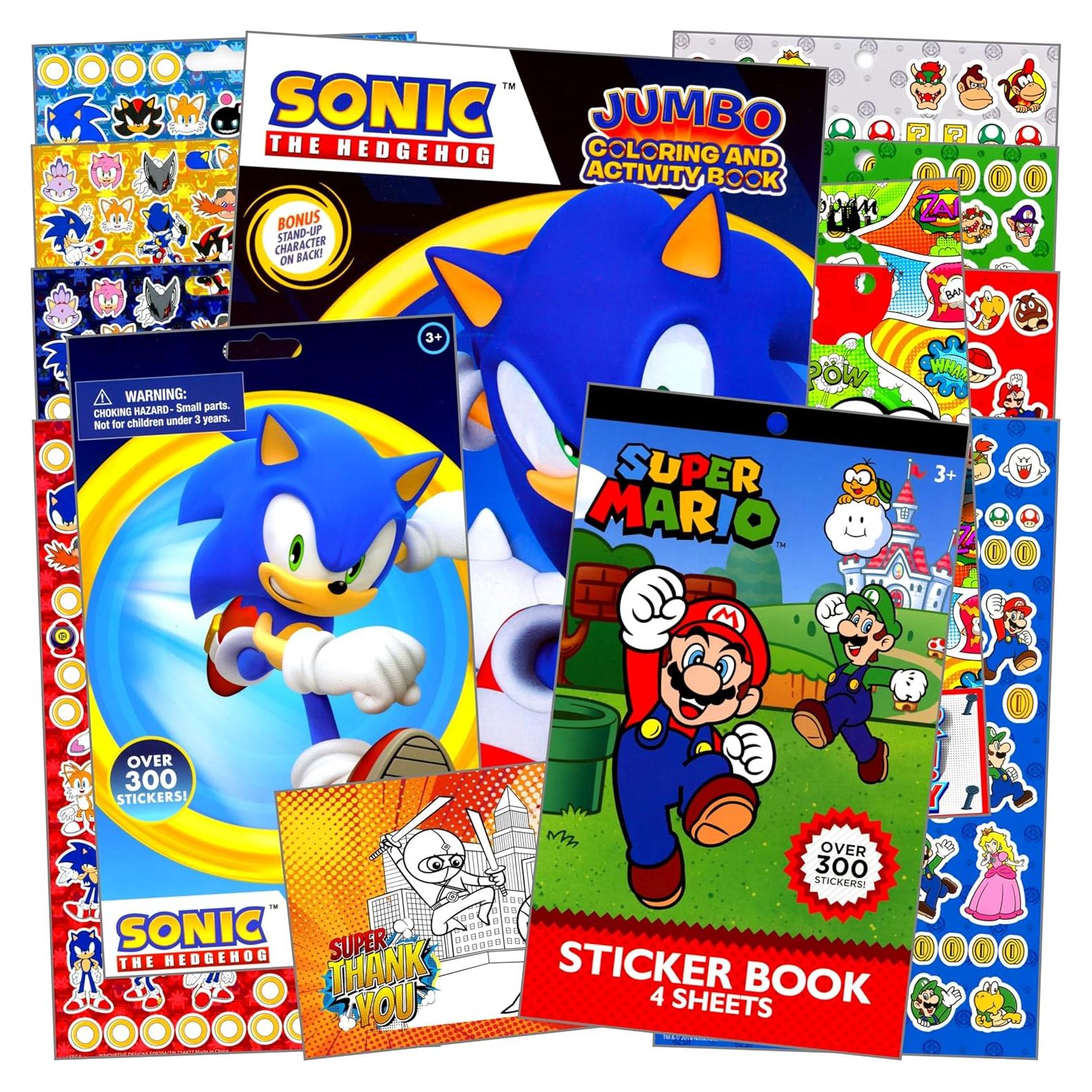 Conjunto de Stickers y Libro para Colorear Sonic Stickerland