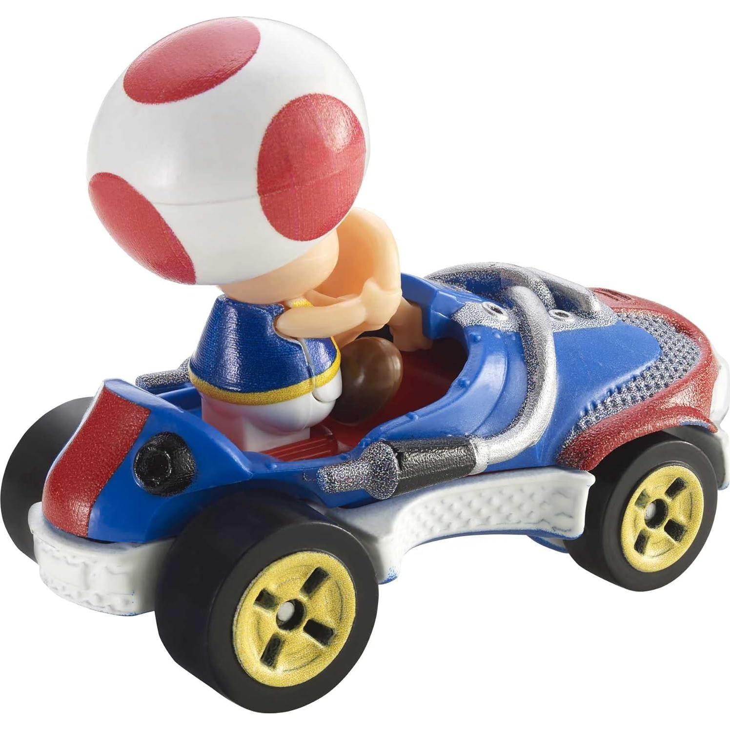 Hot Wheels Mario Kart Toad 1:64 Die-Cast con Vehículo Sneeker