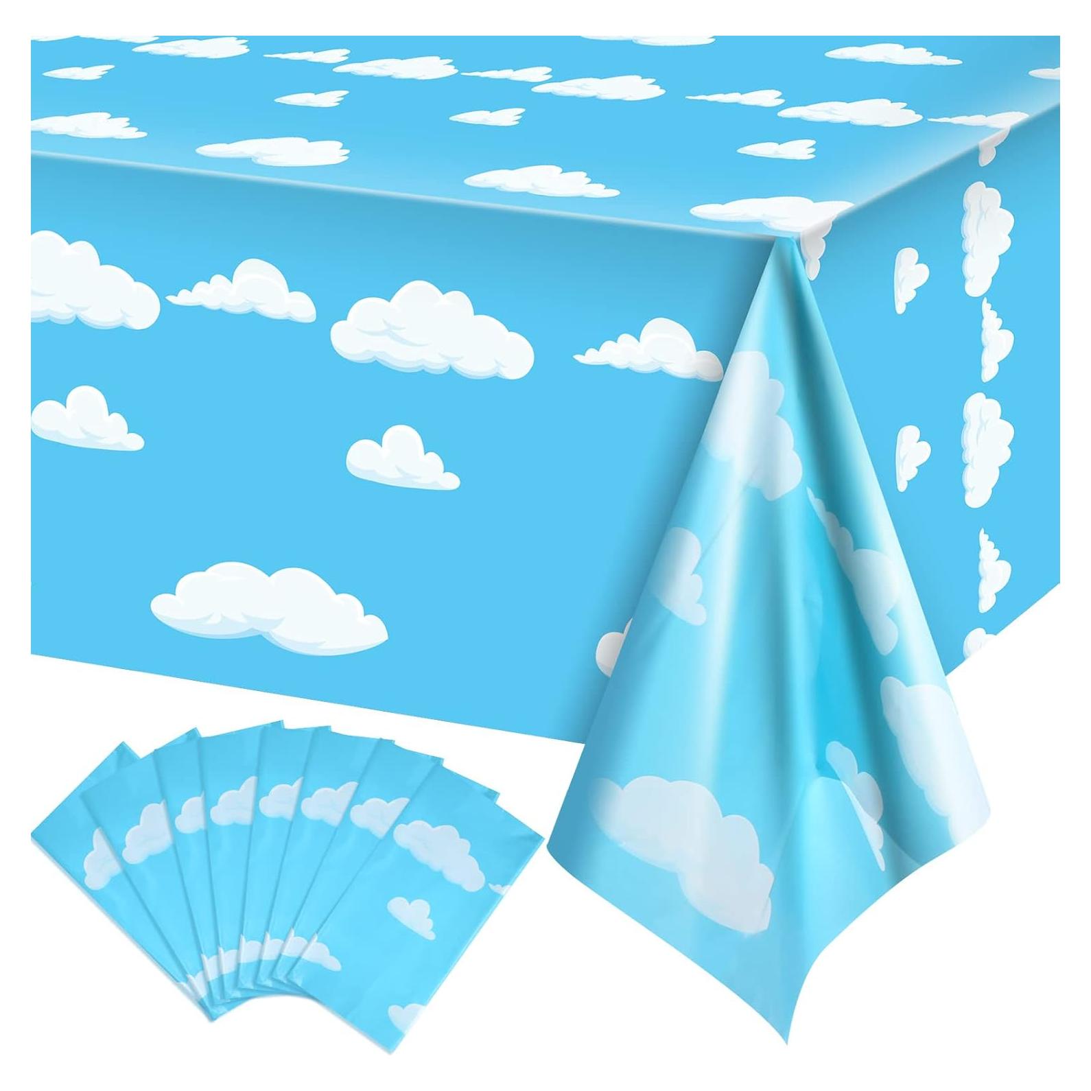 Mantel de Fiesta Tatuo Cielo Azul Nubes Blancas 137x274cm