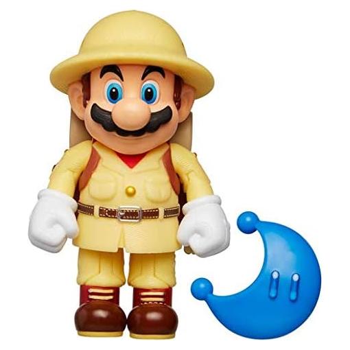 Figura Articulada Super Mario 10 cm Jakks con Luna de Poder