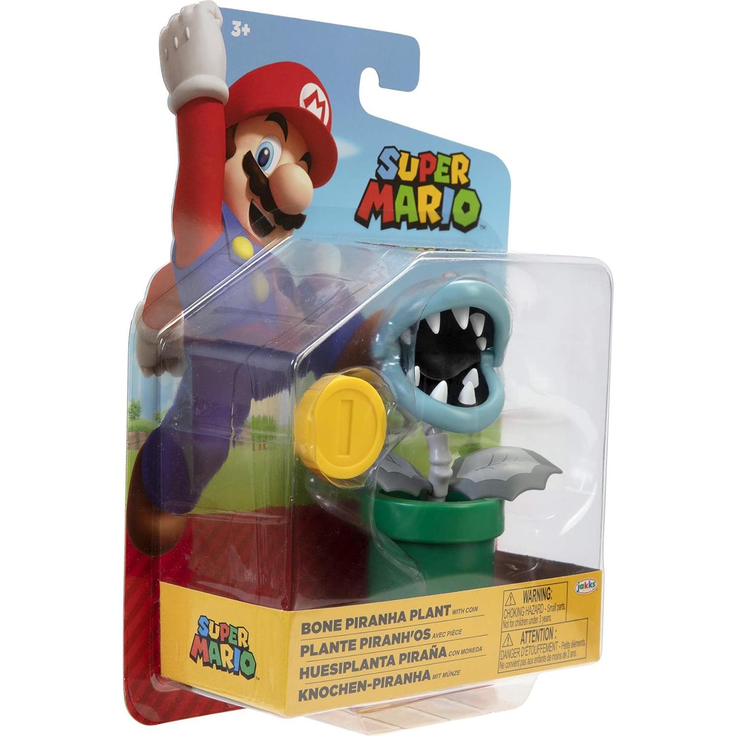 Figura de Acción Super Mario Hueso Piranha 10 cm Articulada