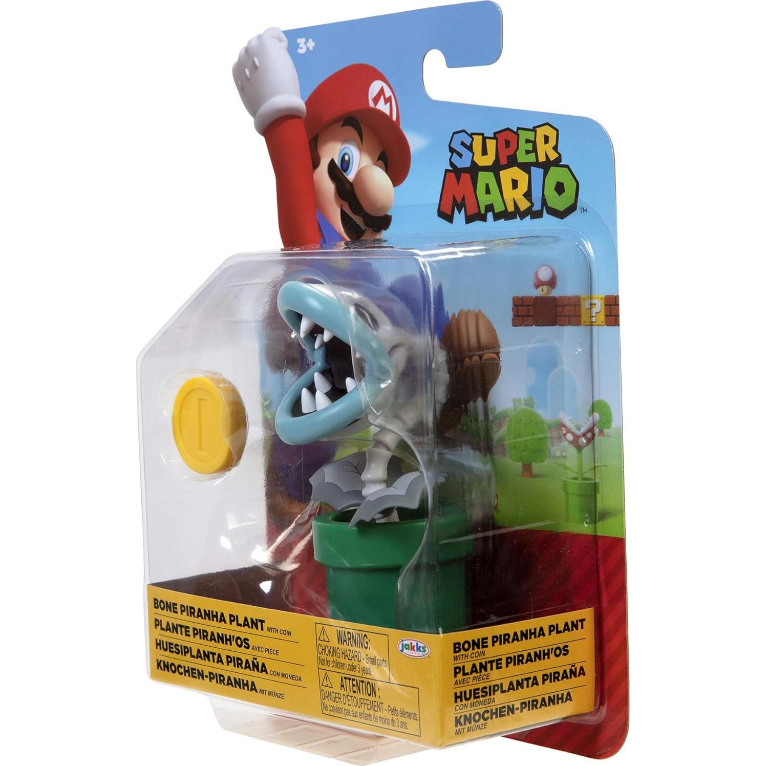 Figura de Acción Super Mario Hueso Piranha 10 cm Articulada