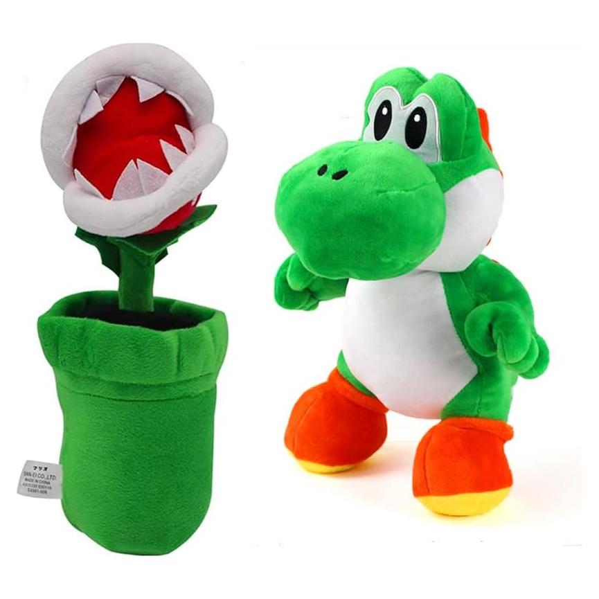 Juguete de Peluche 2 Pcs Huawell Yosi y Flor 26 cm