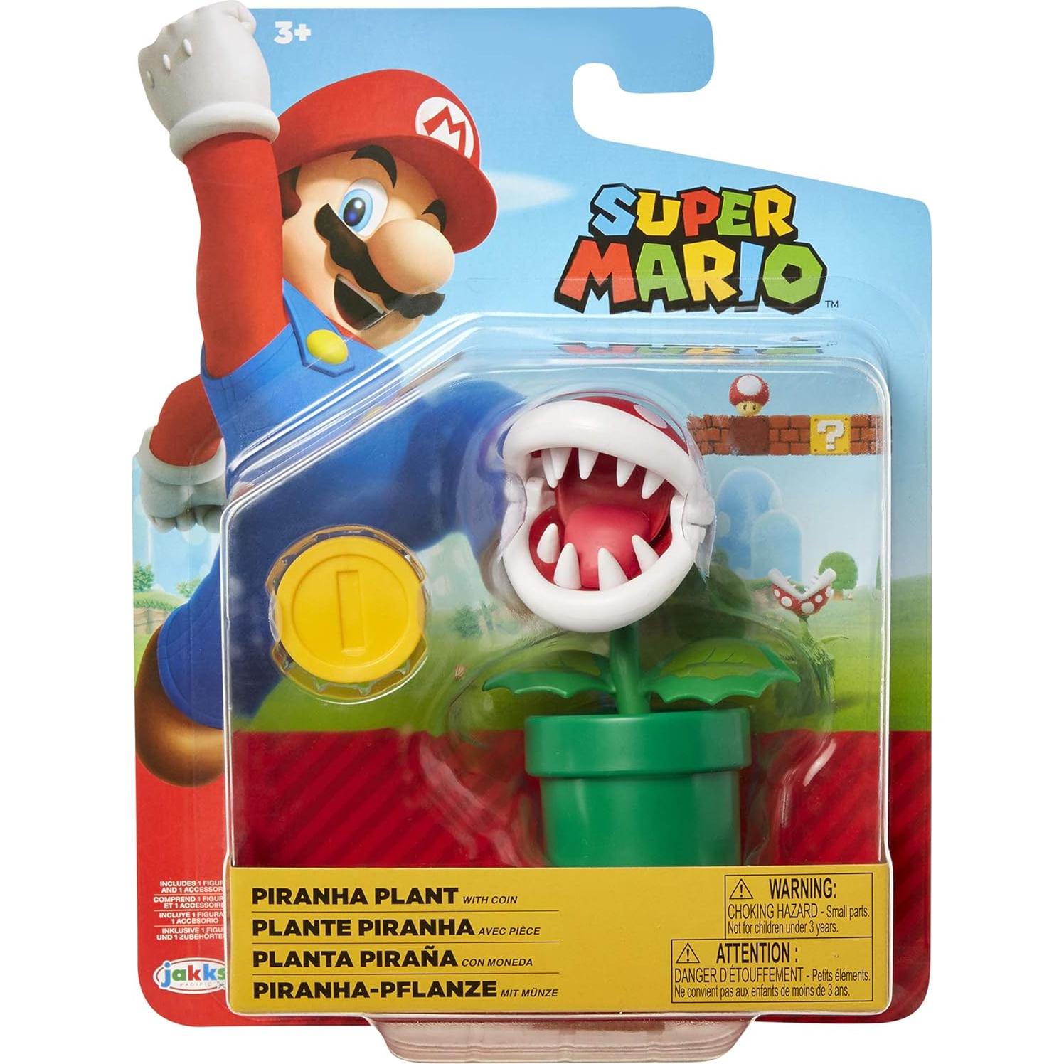 Figura Articulada Piranha Plant Super Mario Jakks 10.16 cm