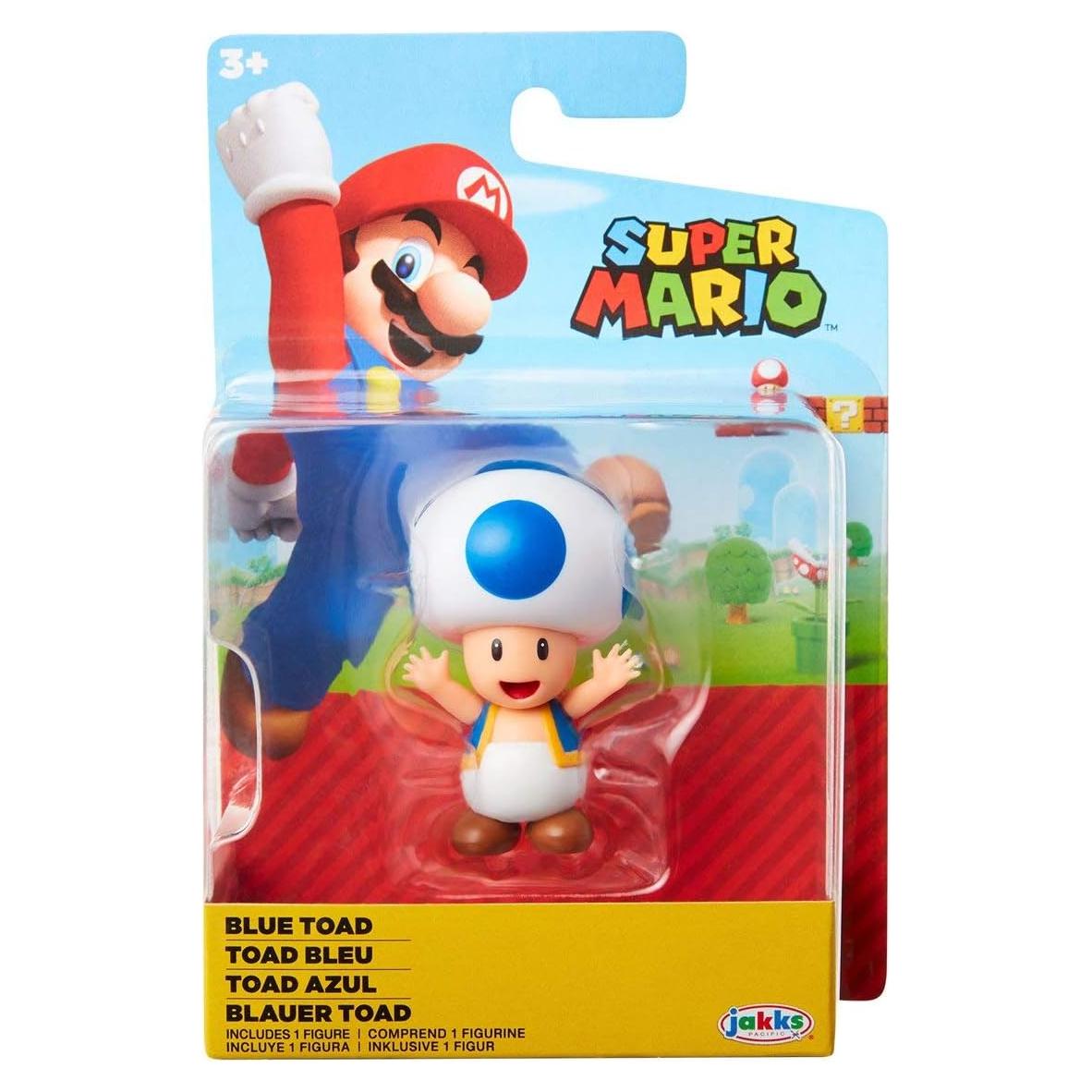 Figura Mini Sapo Azul 2.5" Super Mario Jakks