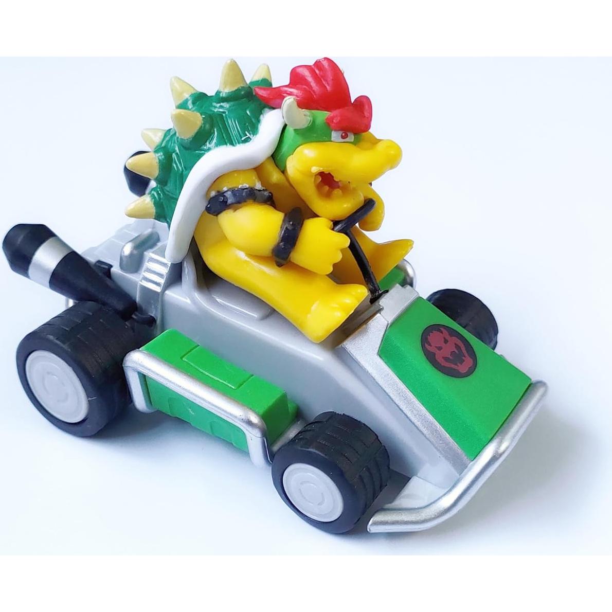 6 Coches de Tirar hacia Atrás Mario Bros - PVC 12cm