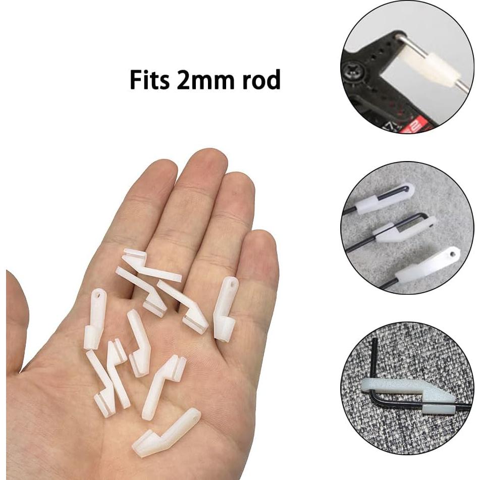 10 Sujetadores Plásticos URIMPAVIDO para Aviones RC 2mm