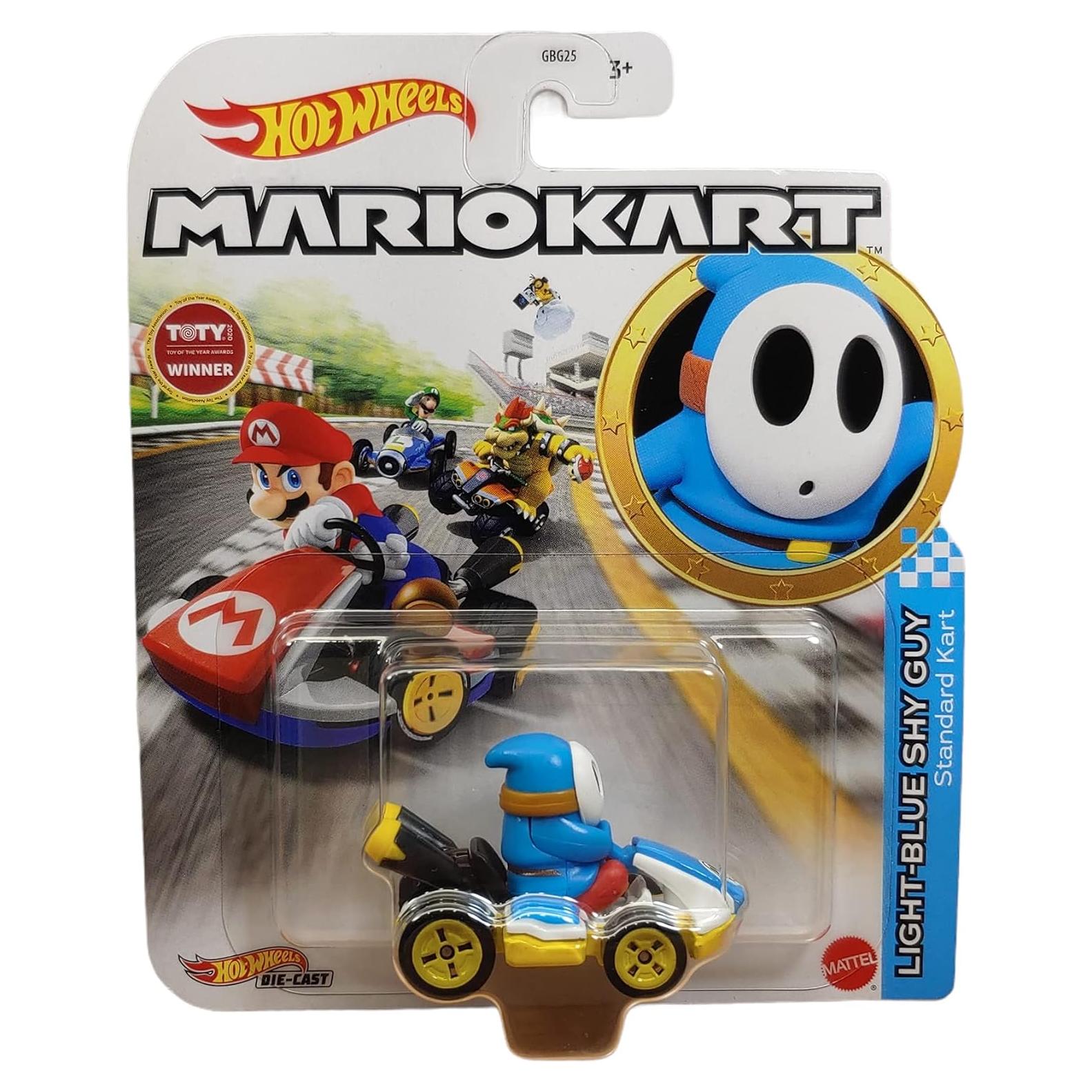 DieCast Hot Wheels Mario Kart Shy Guy Kart Azul 1:64