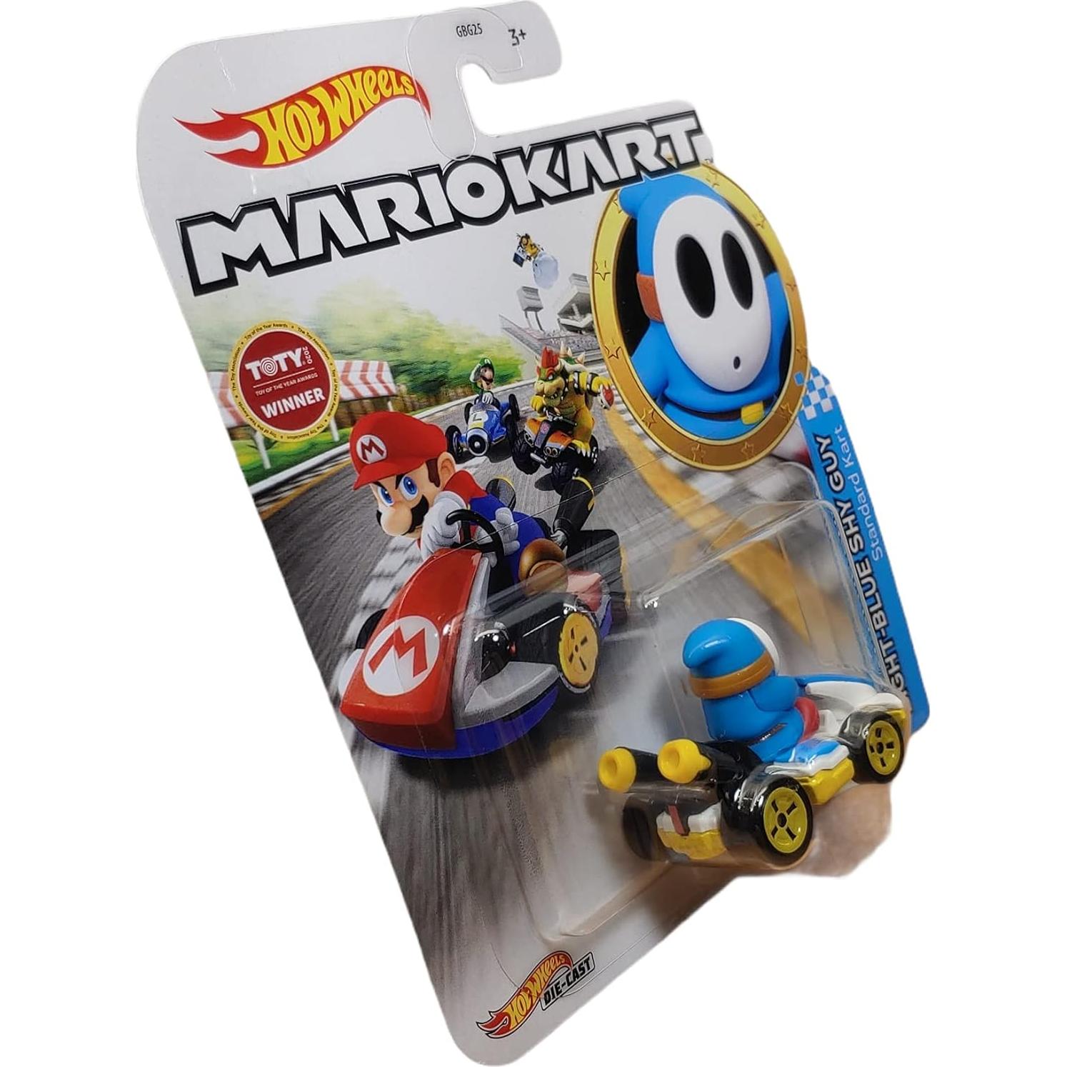 DieCast Hot Wheels Mario Kart Shy Guy Kart Azul 1:64